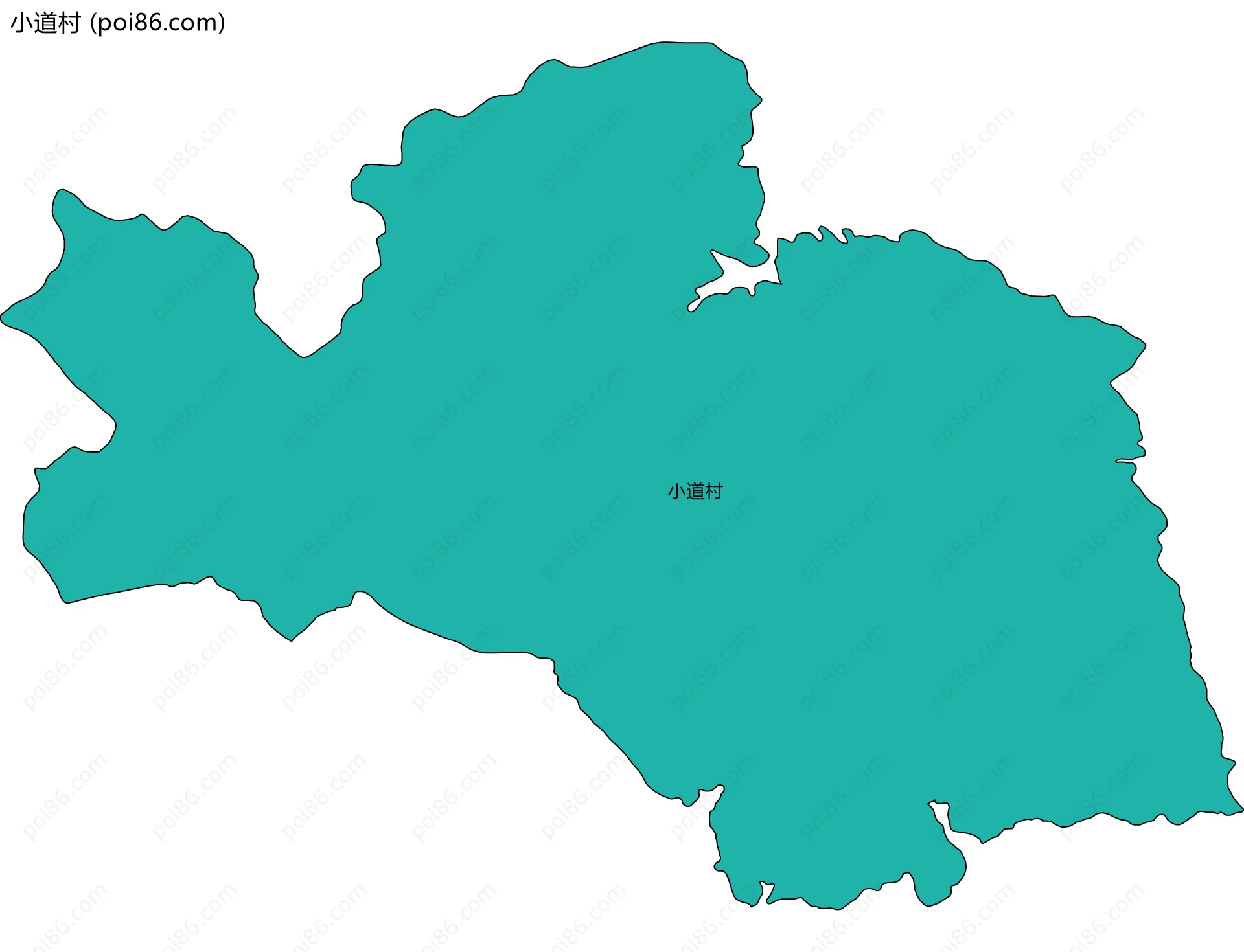 小道村边界地图
