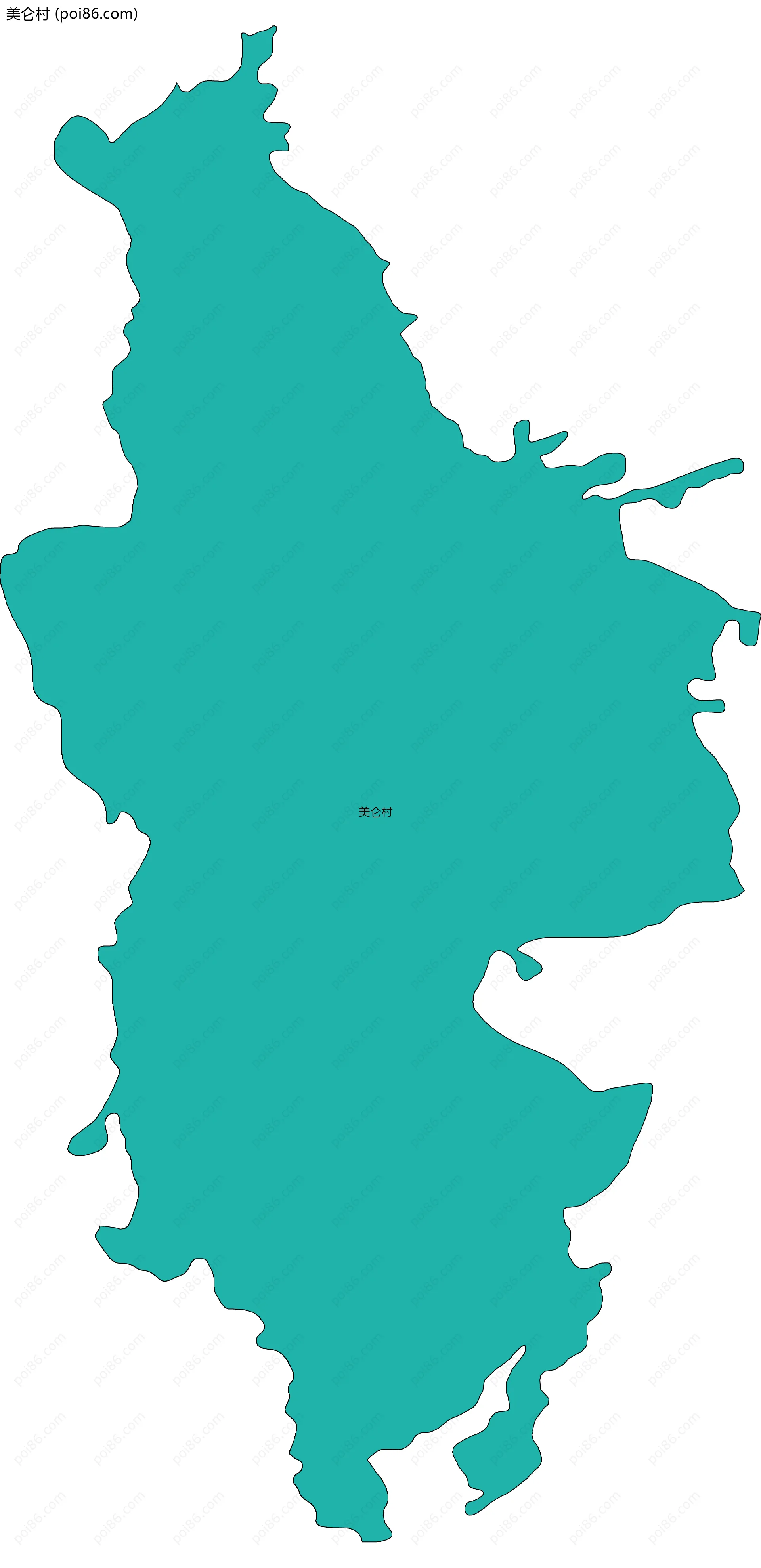 美仑村边界地图