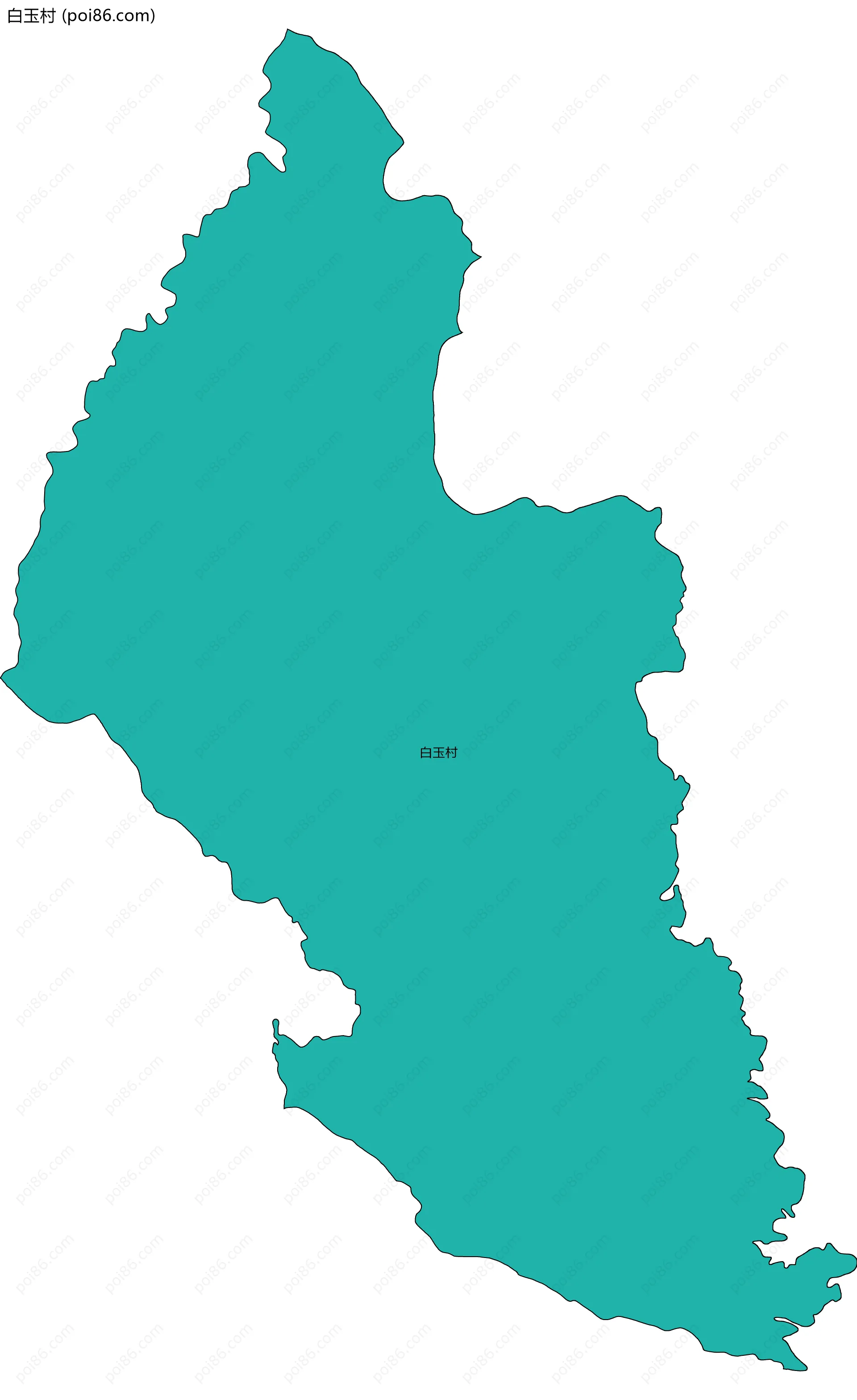 白玉村边界地图