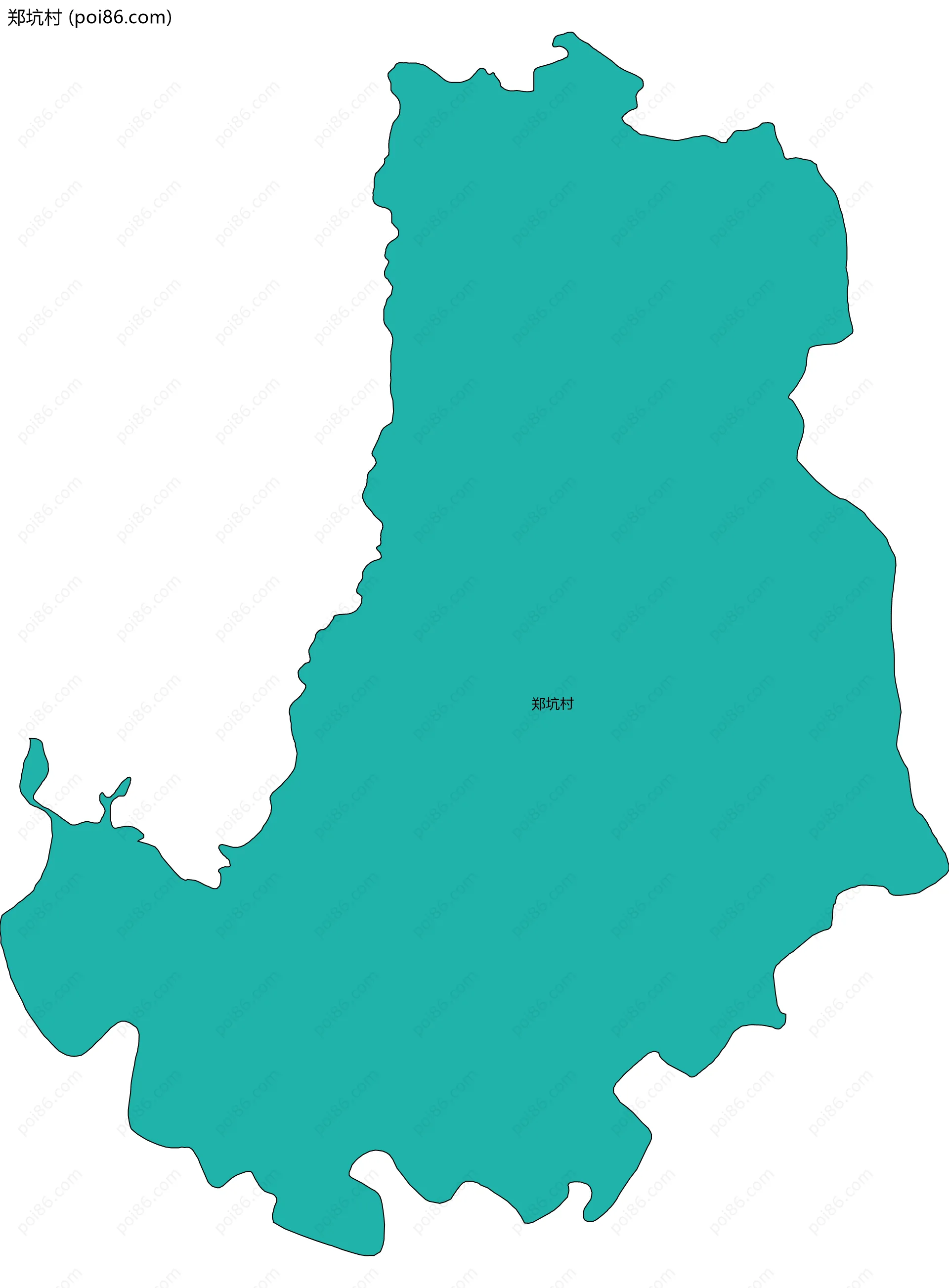 郑坑村边界地图