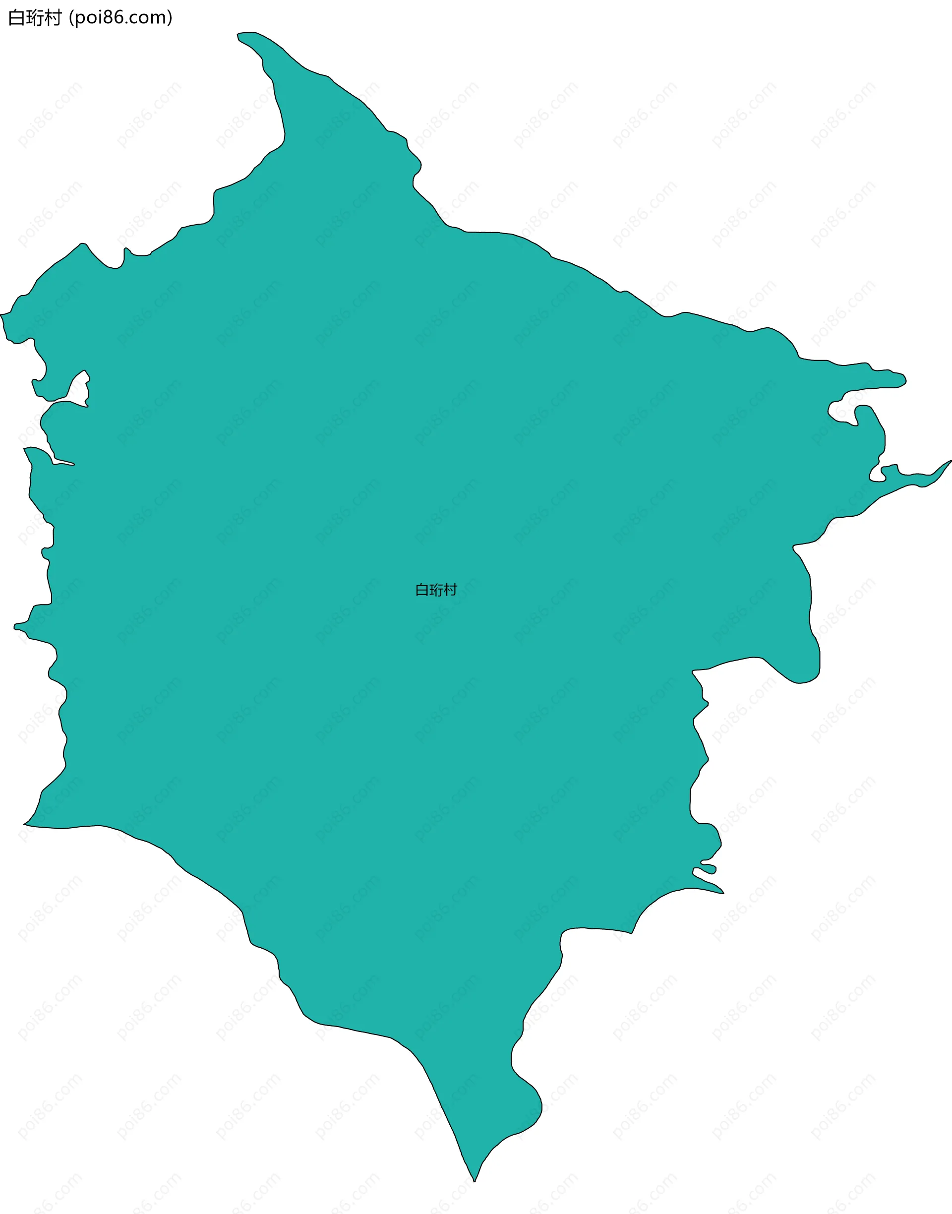 白珩村边界地图