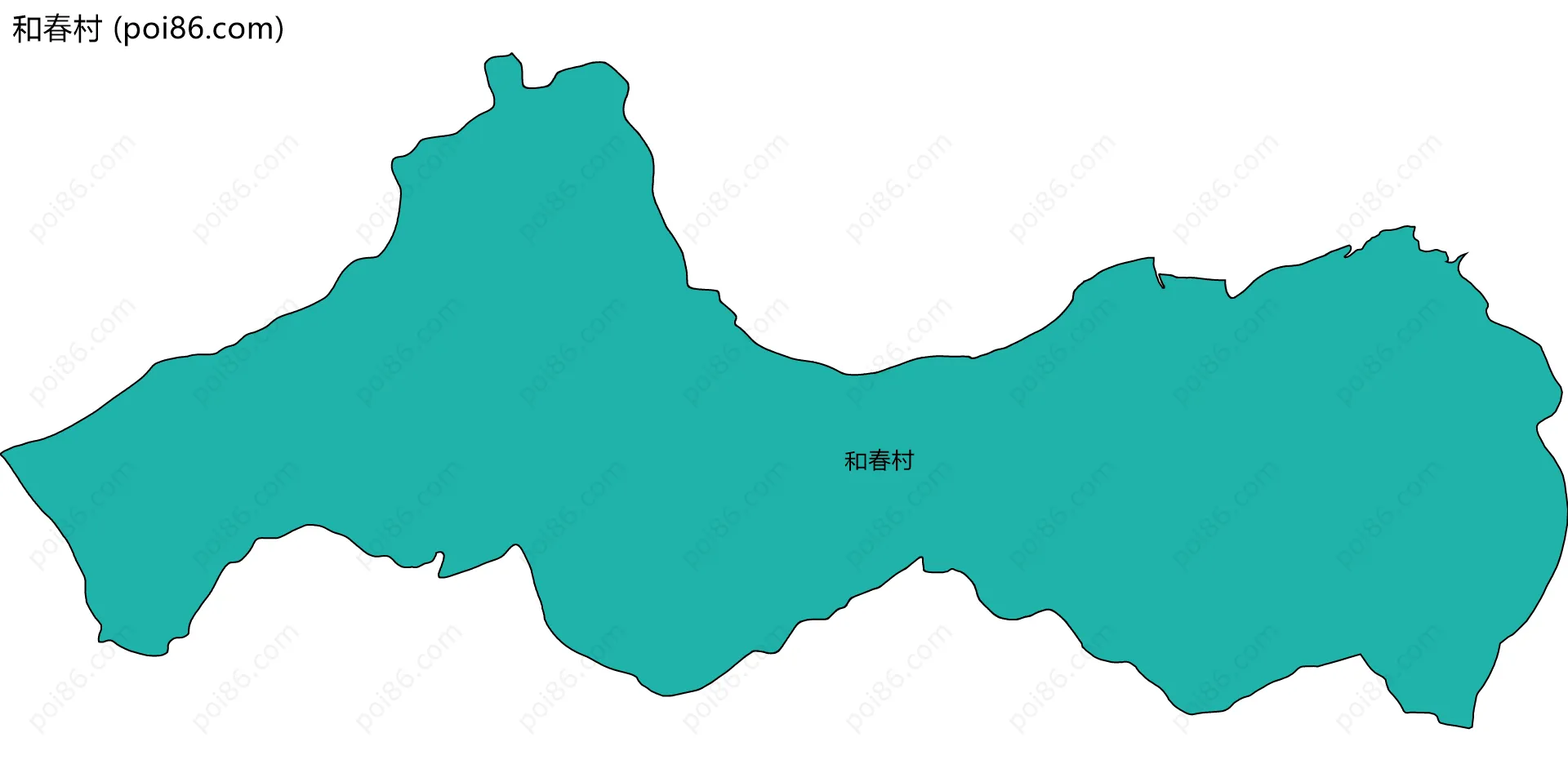 和春村边界地图