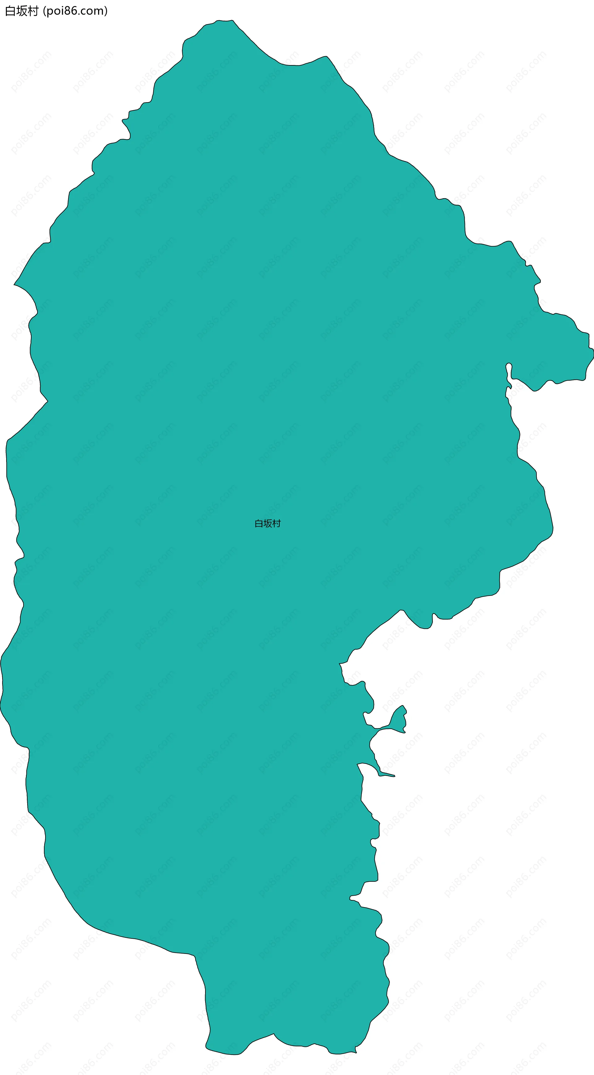 白坂村边界地图