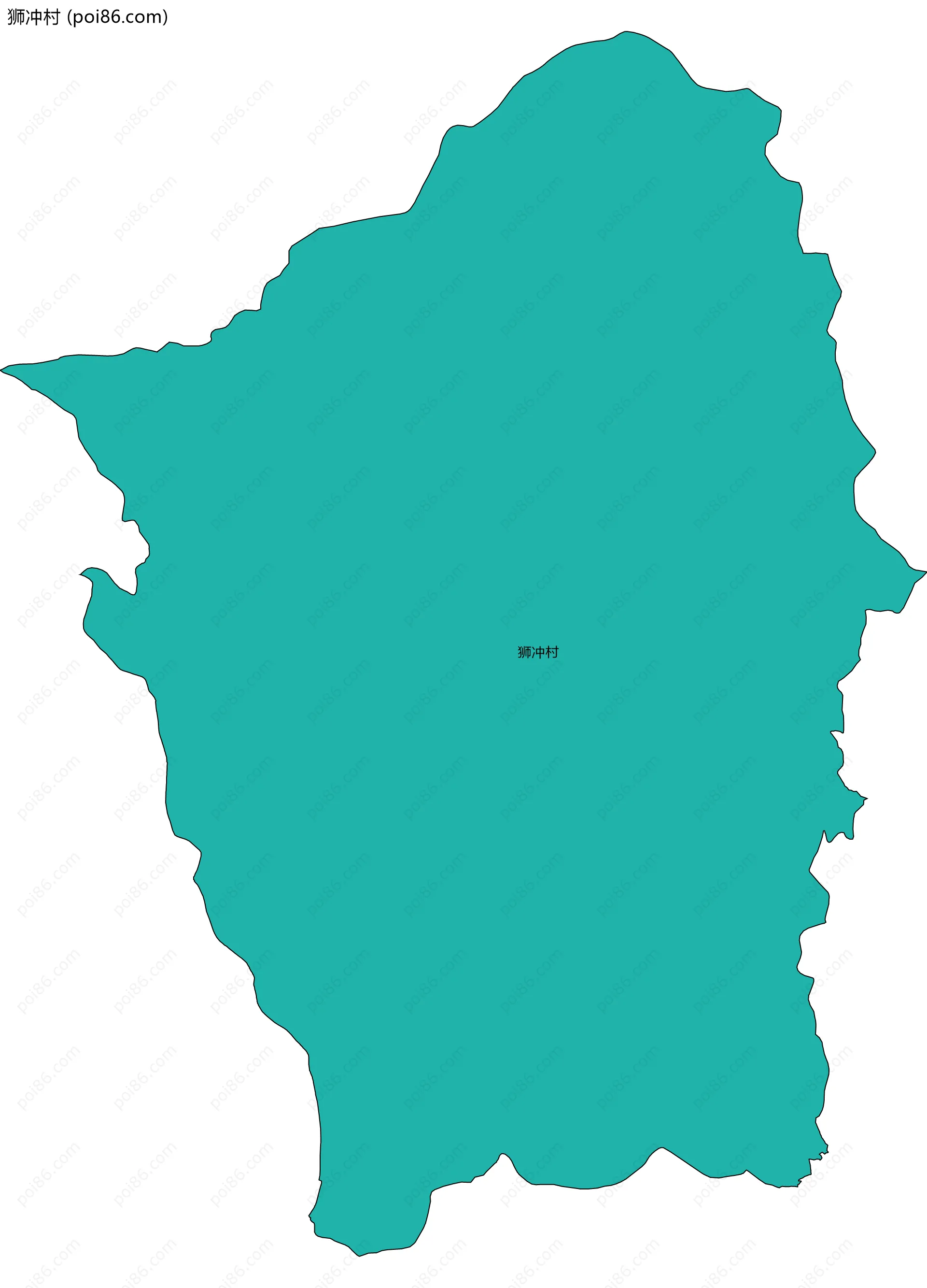狮冲村边界地图