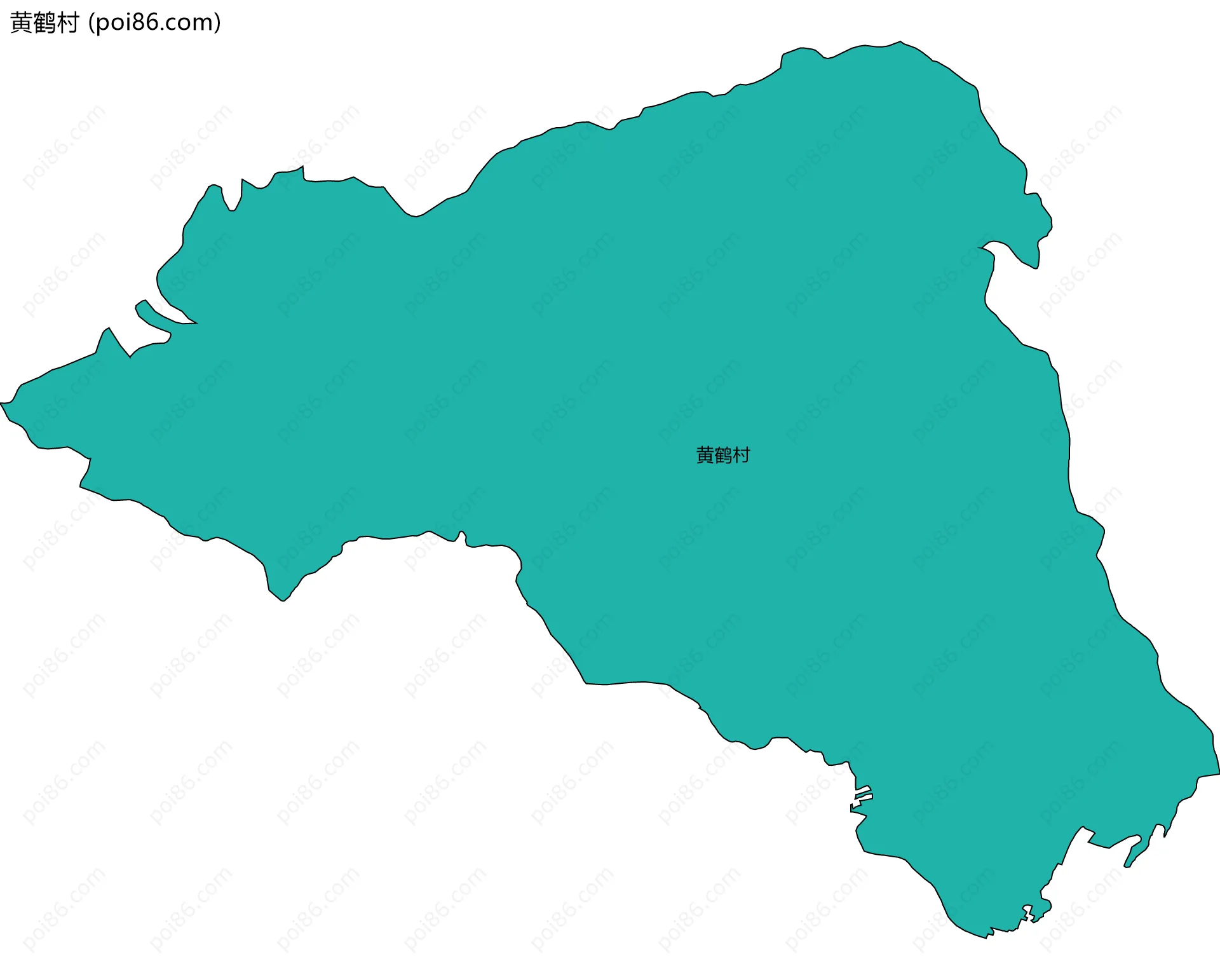 黄鹤村边界地图