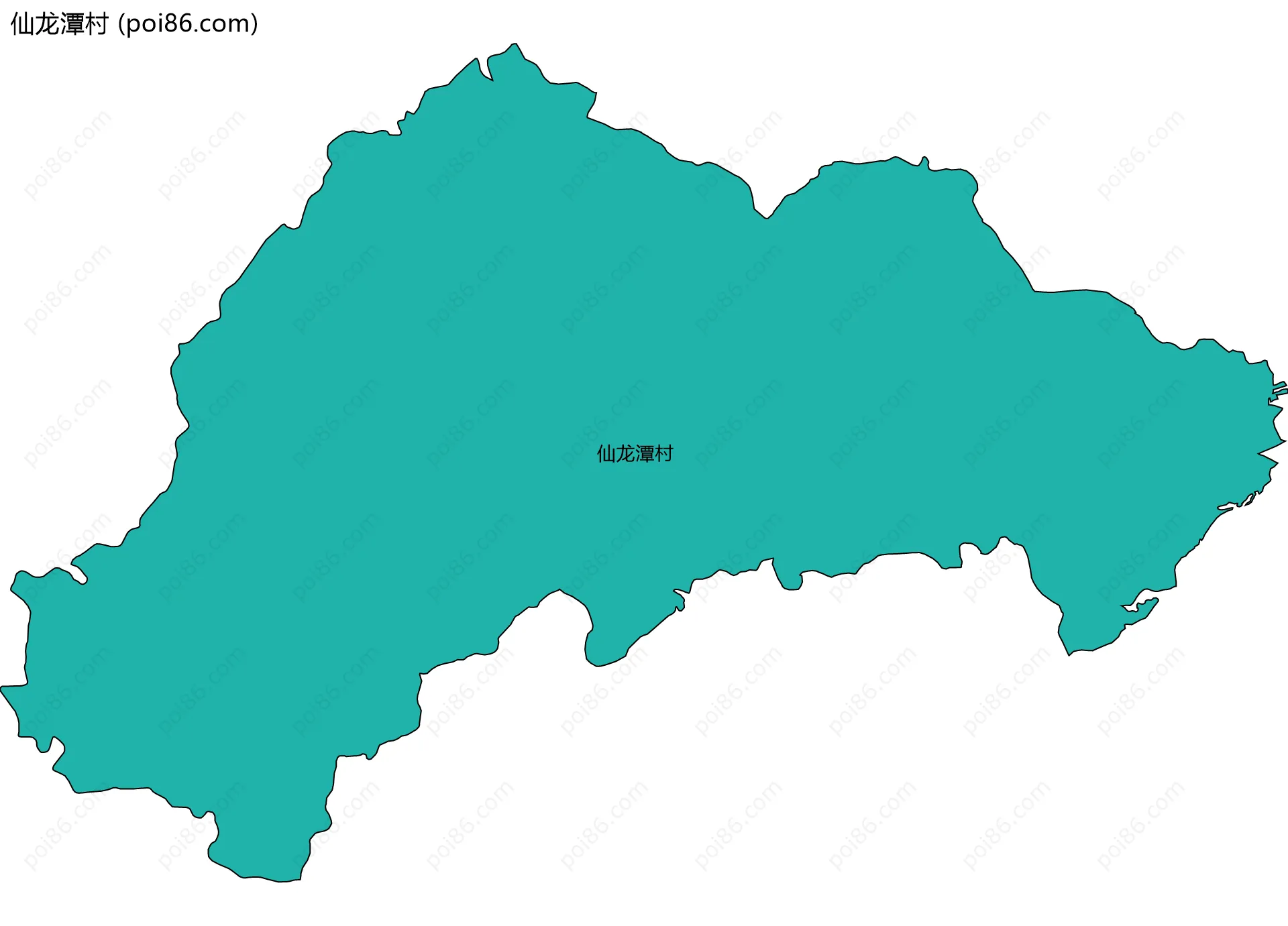 仙龙潭村边界地图