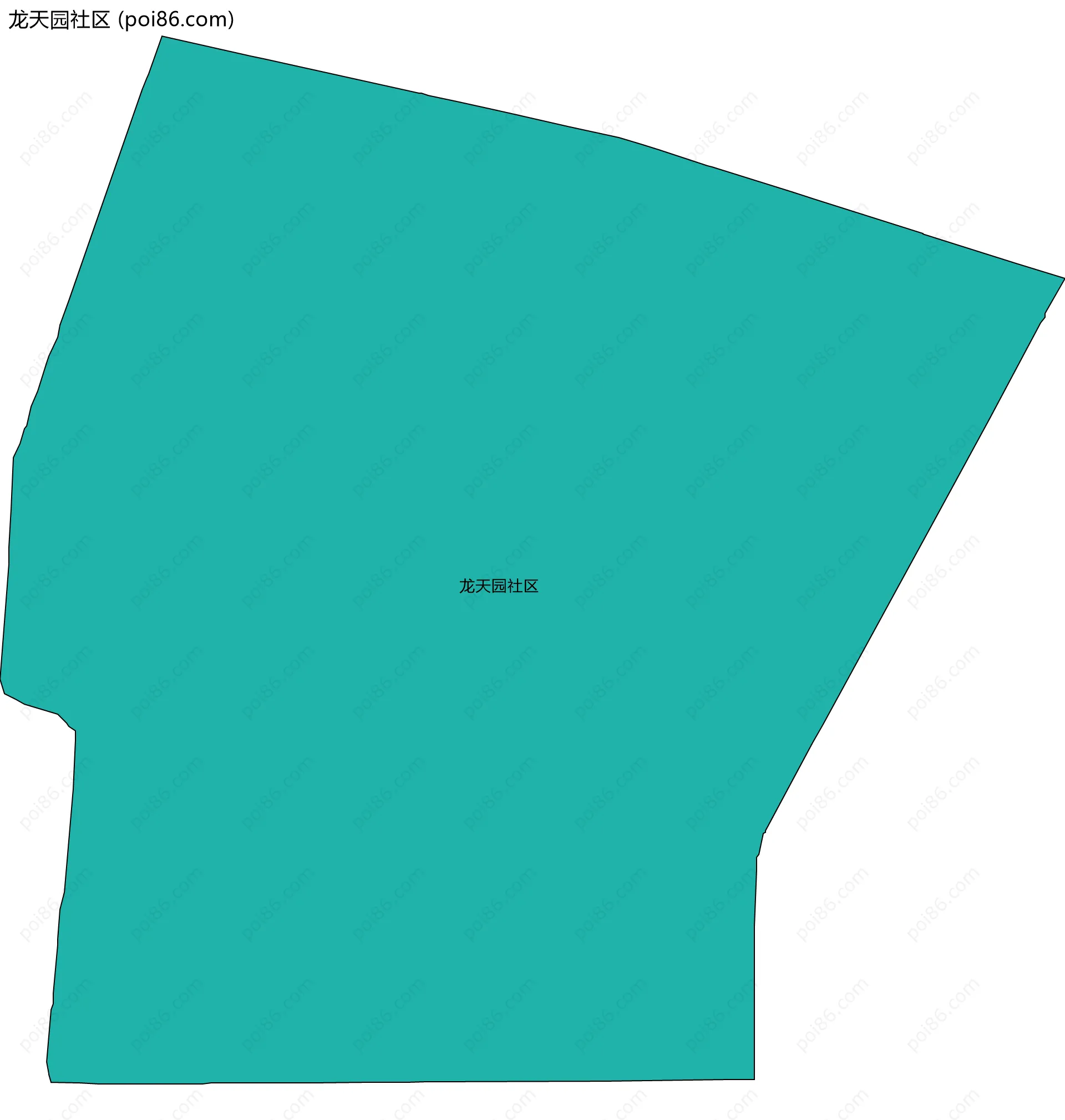 龙天园社区边界地图