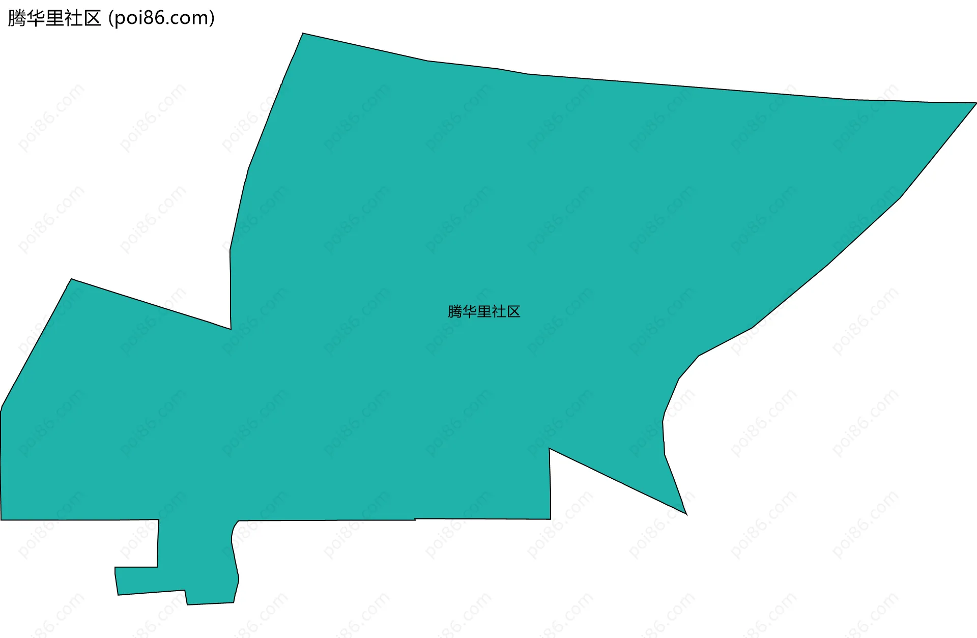 腾华里社区边界地图