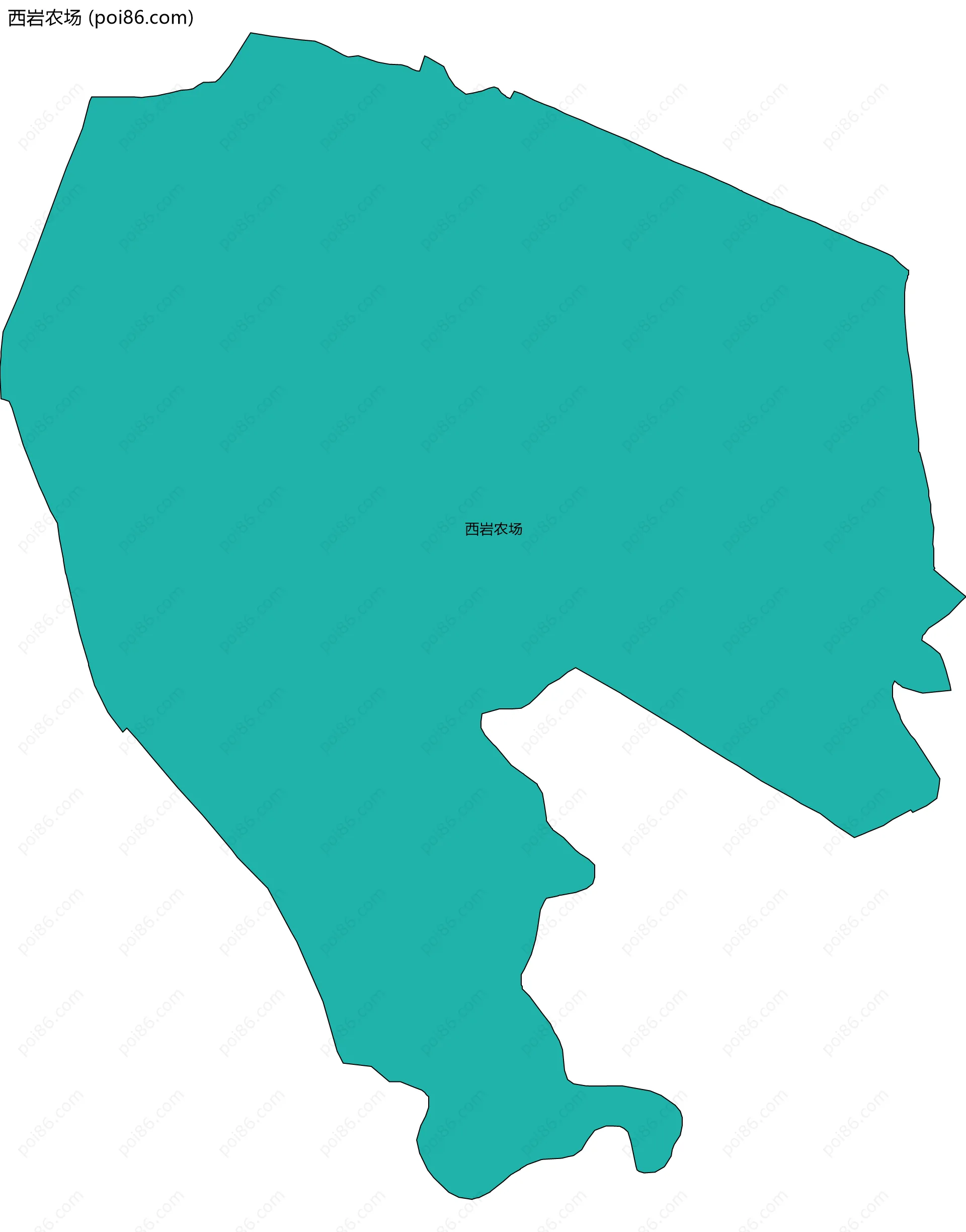西岩农场边界地图