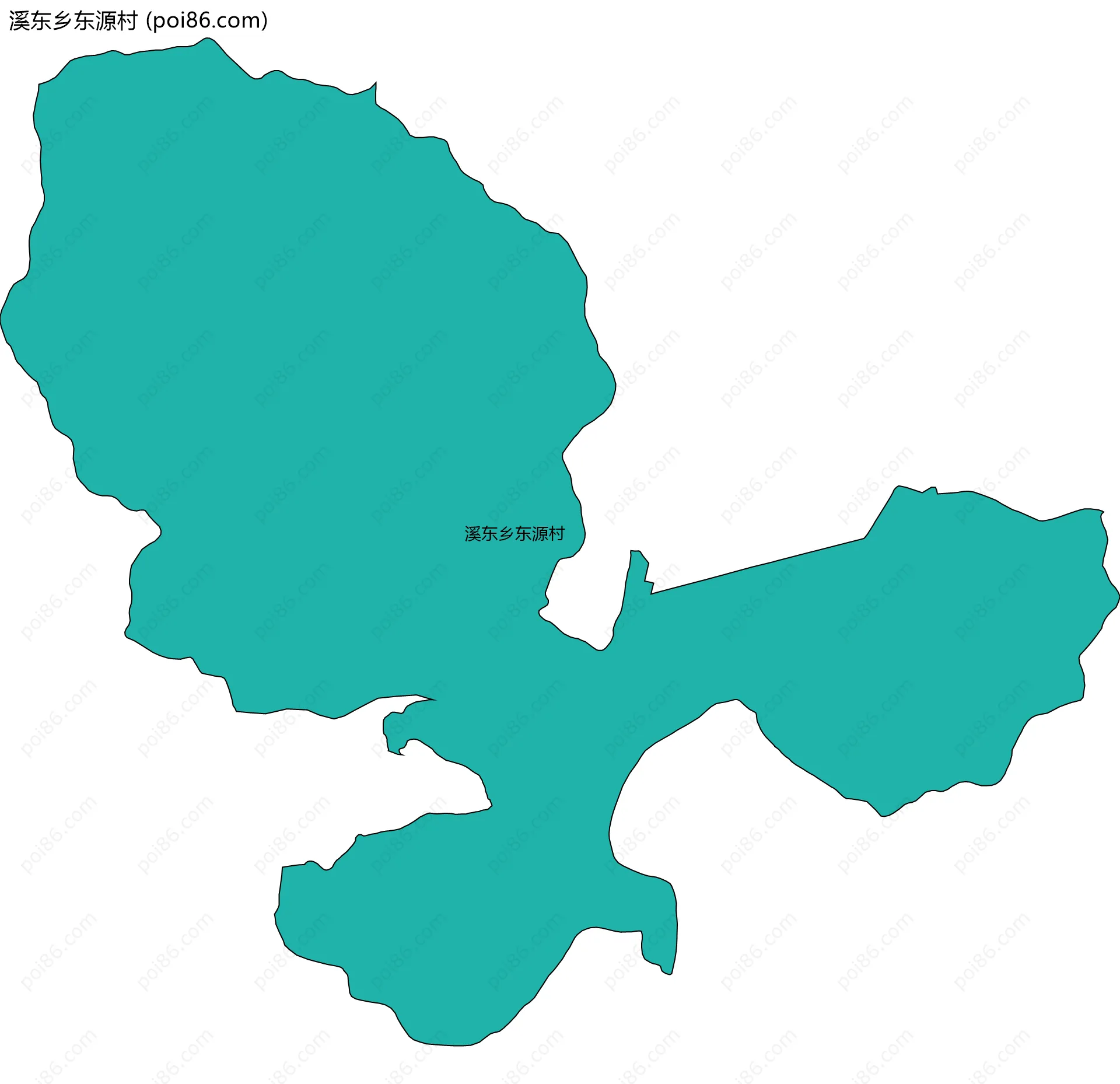 溪东乡东源村边界地图