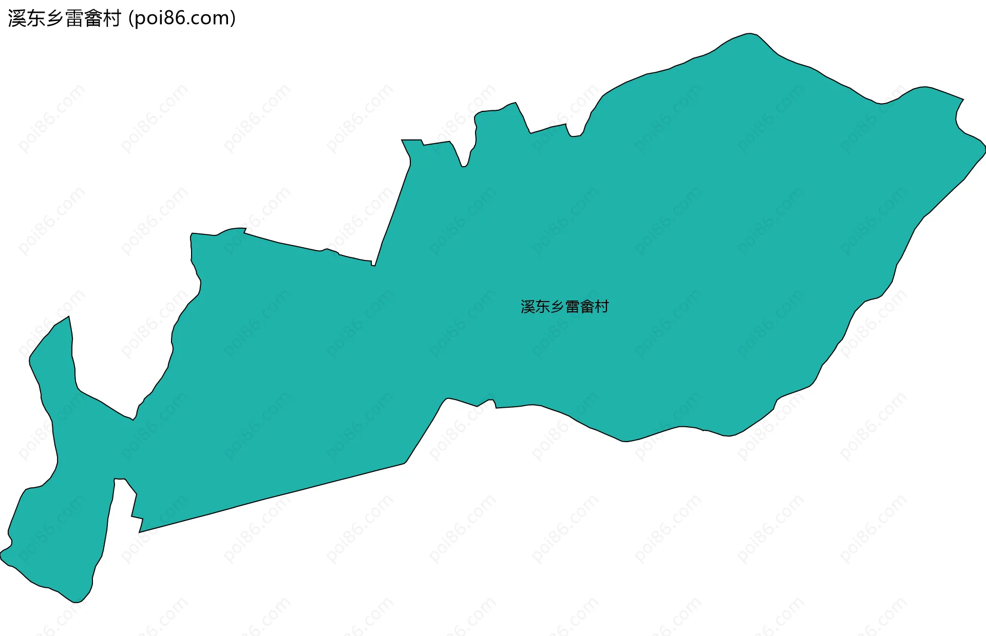 溪东乡雷畲村边界地图