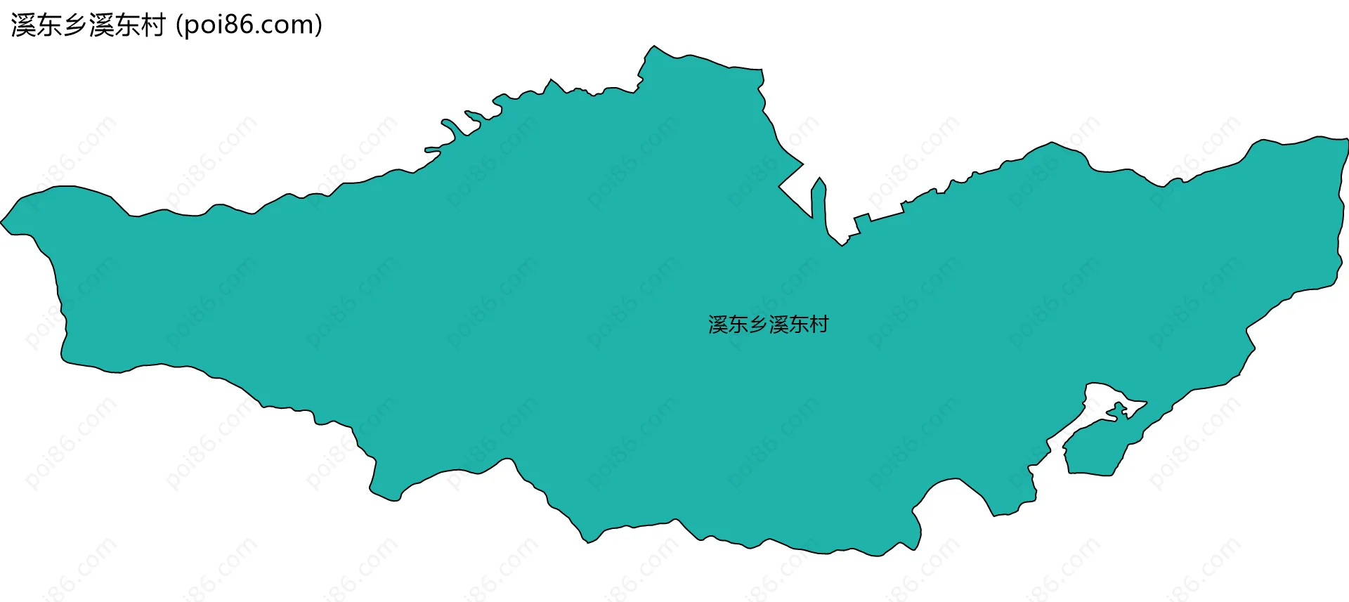 溪东乡溪东村边界地图