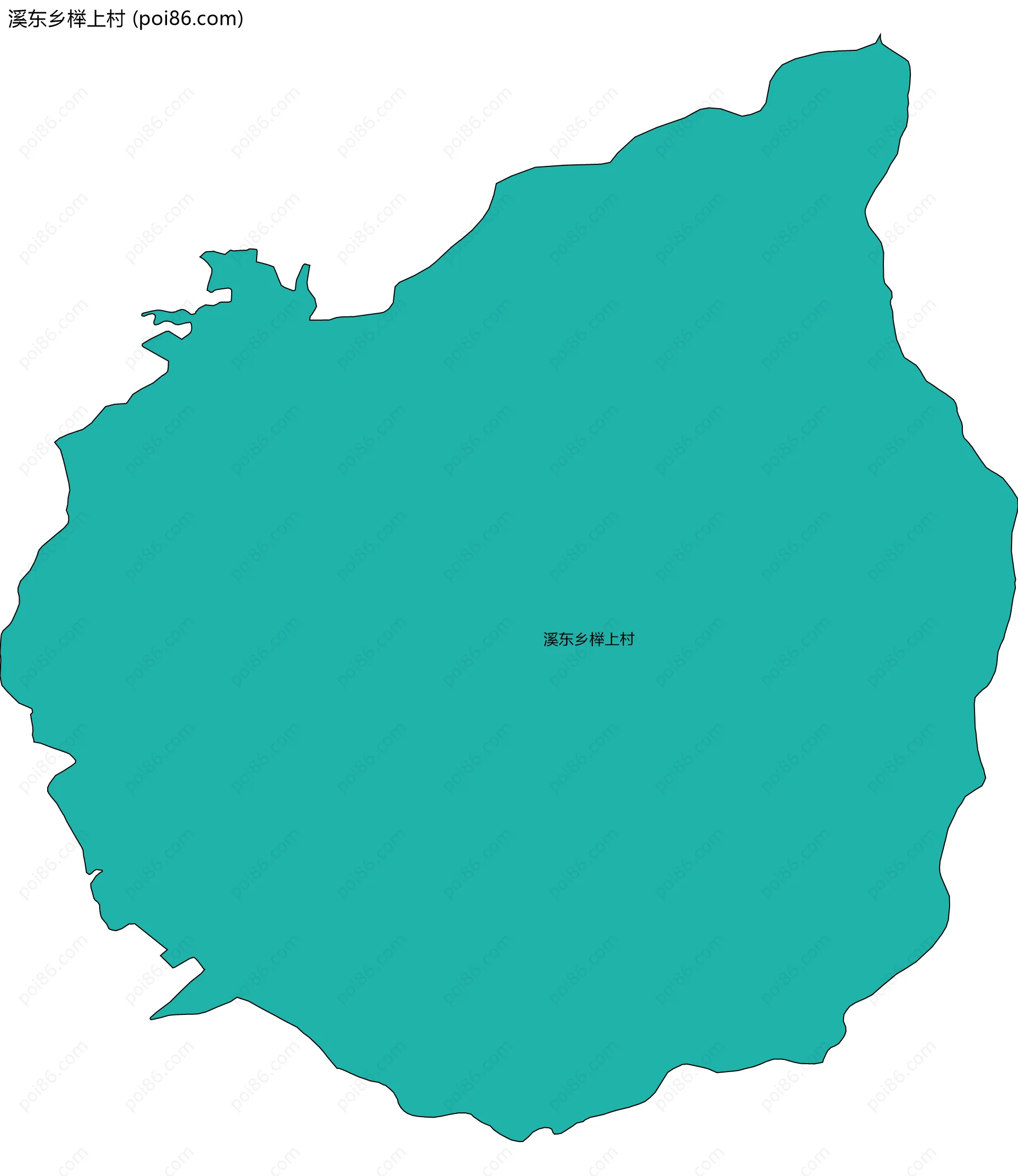 溪东乡榉上村边界地图