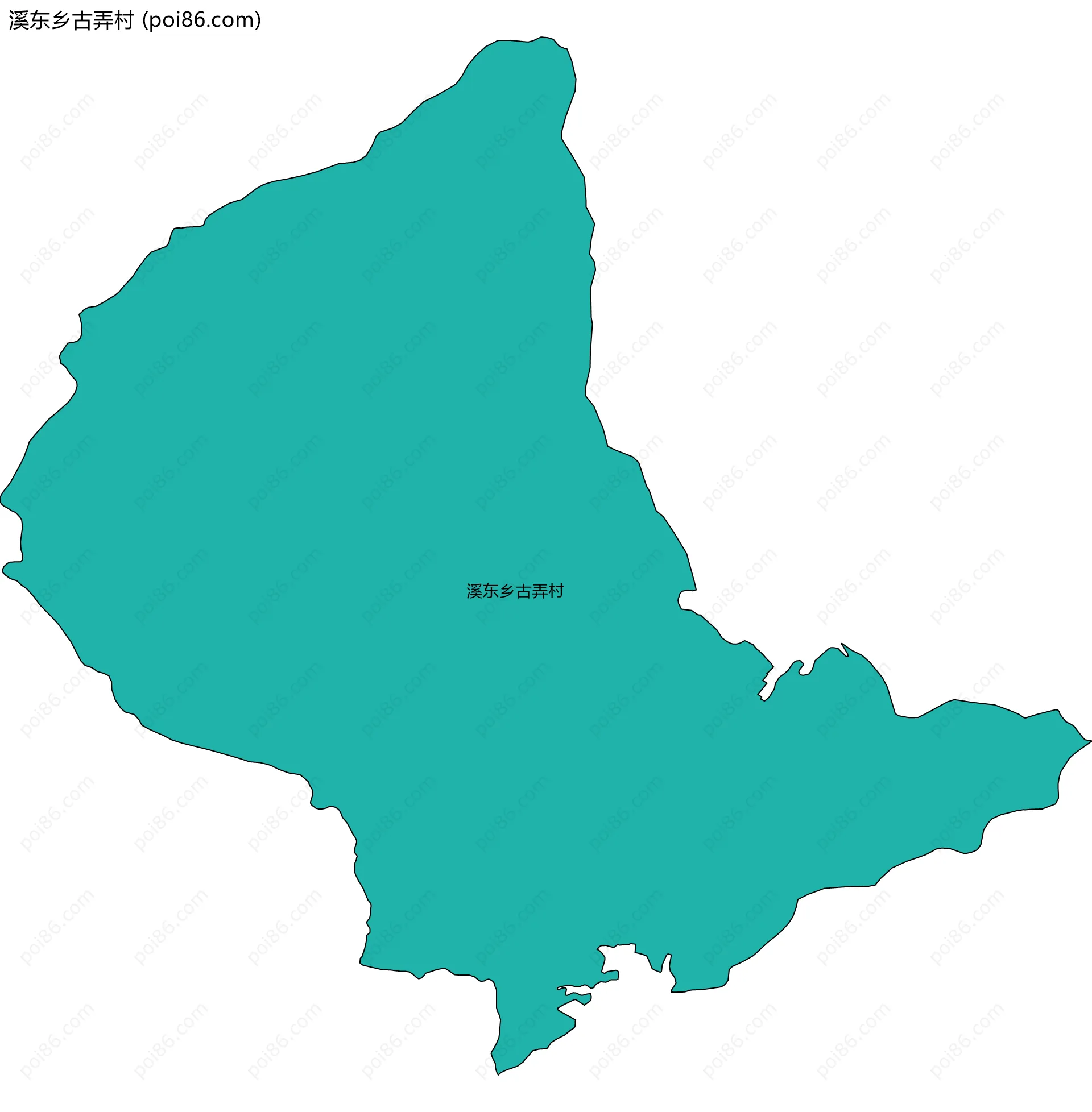 溪东乡古弄村边界地图