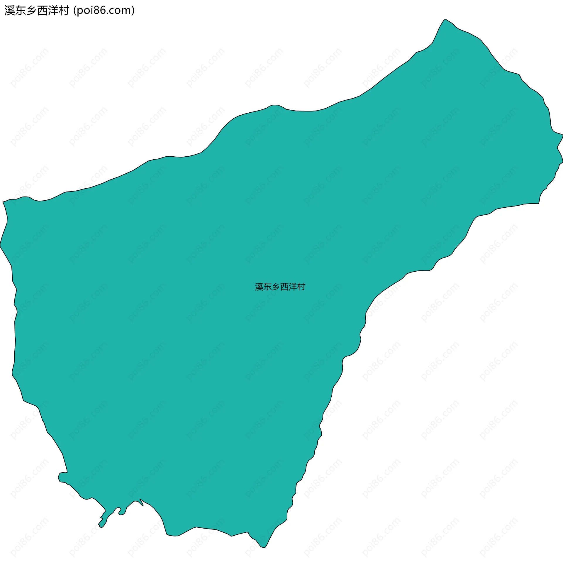 溪东乡西洋村边界地图