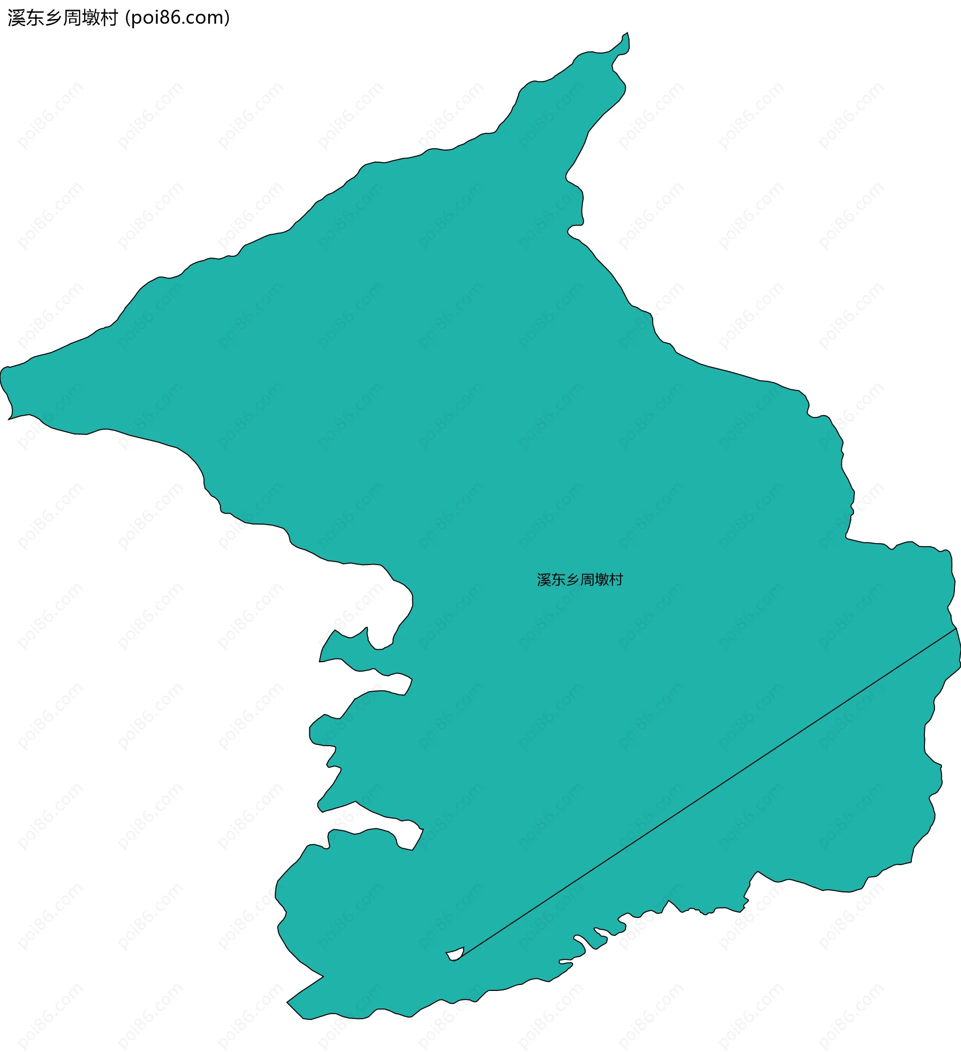 溪东乡周墩村边界地图