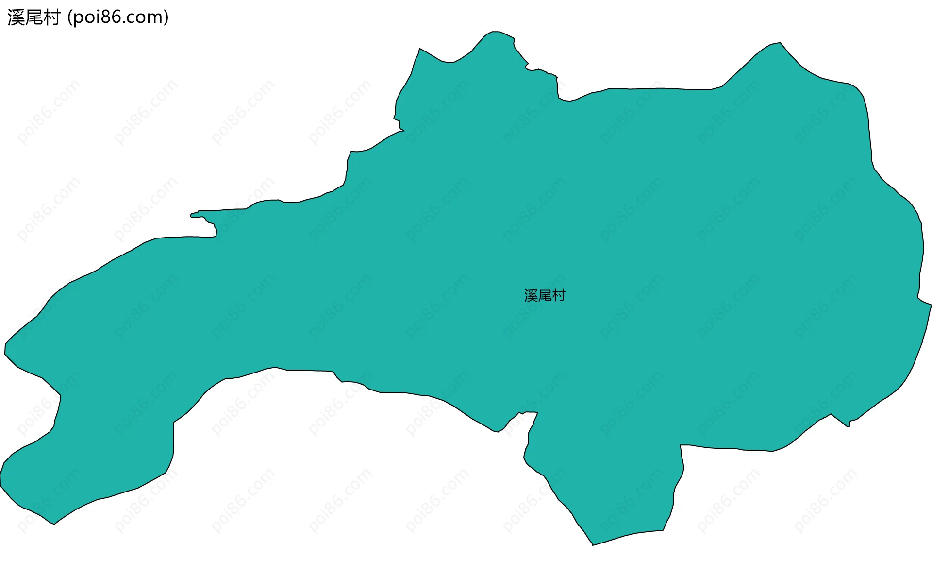 溪尾村边界地图