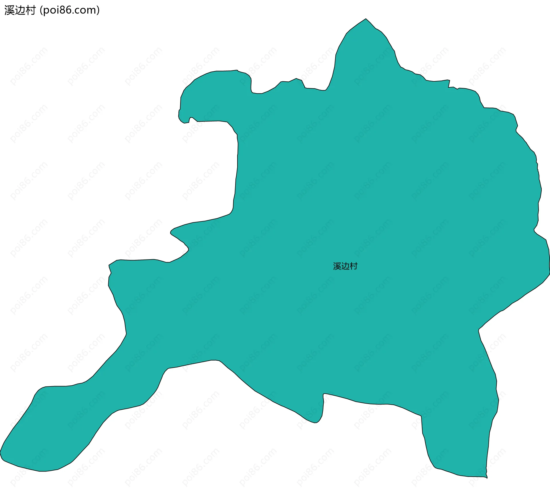 溪边村边界地图