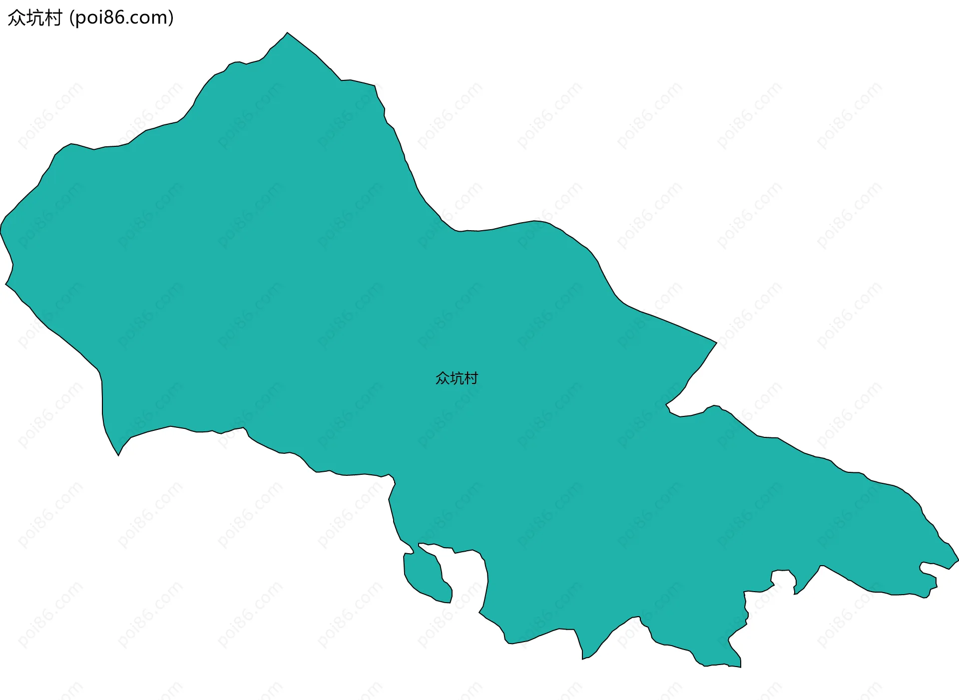 众坑村边界地图