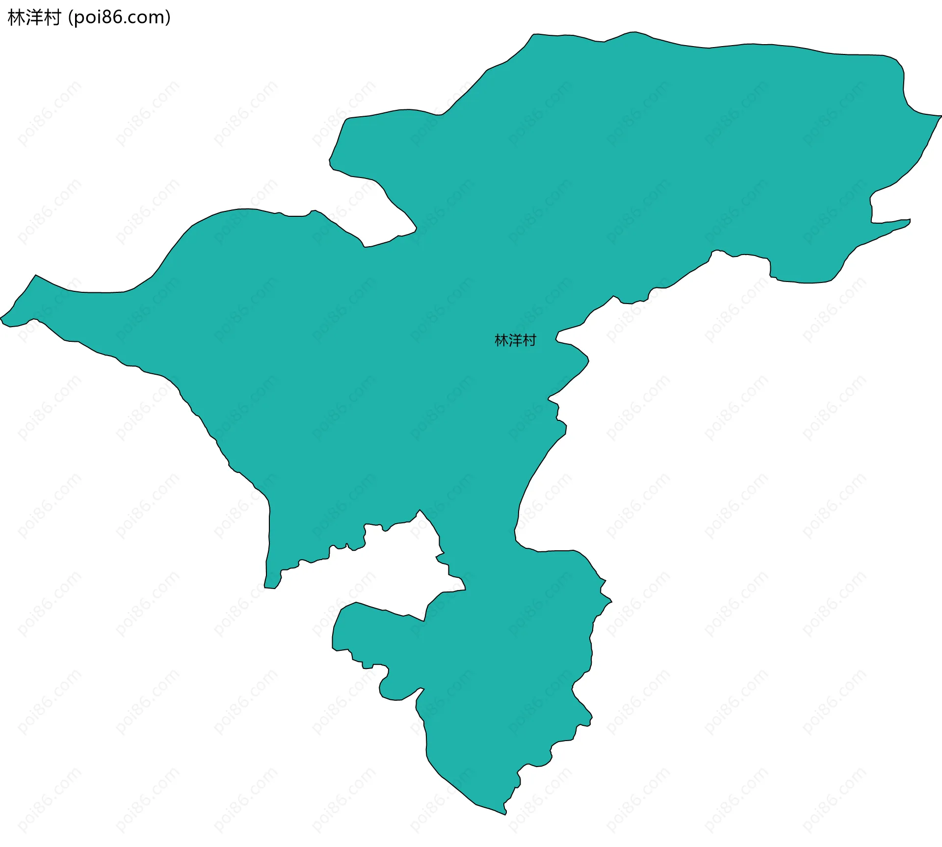 林洋村边界地图