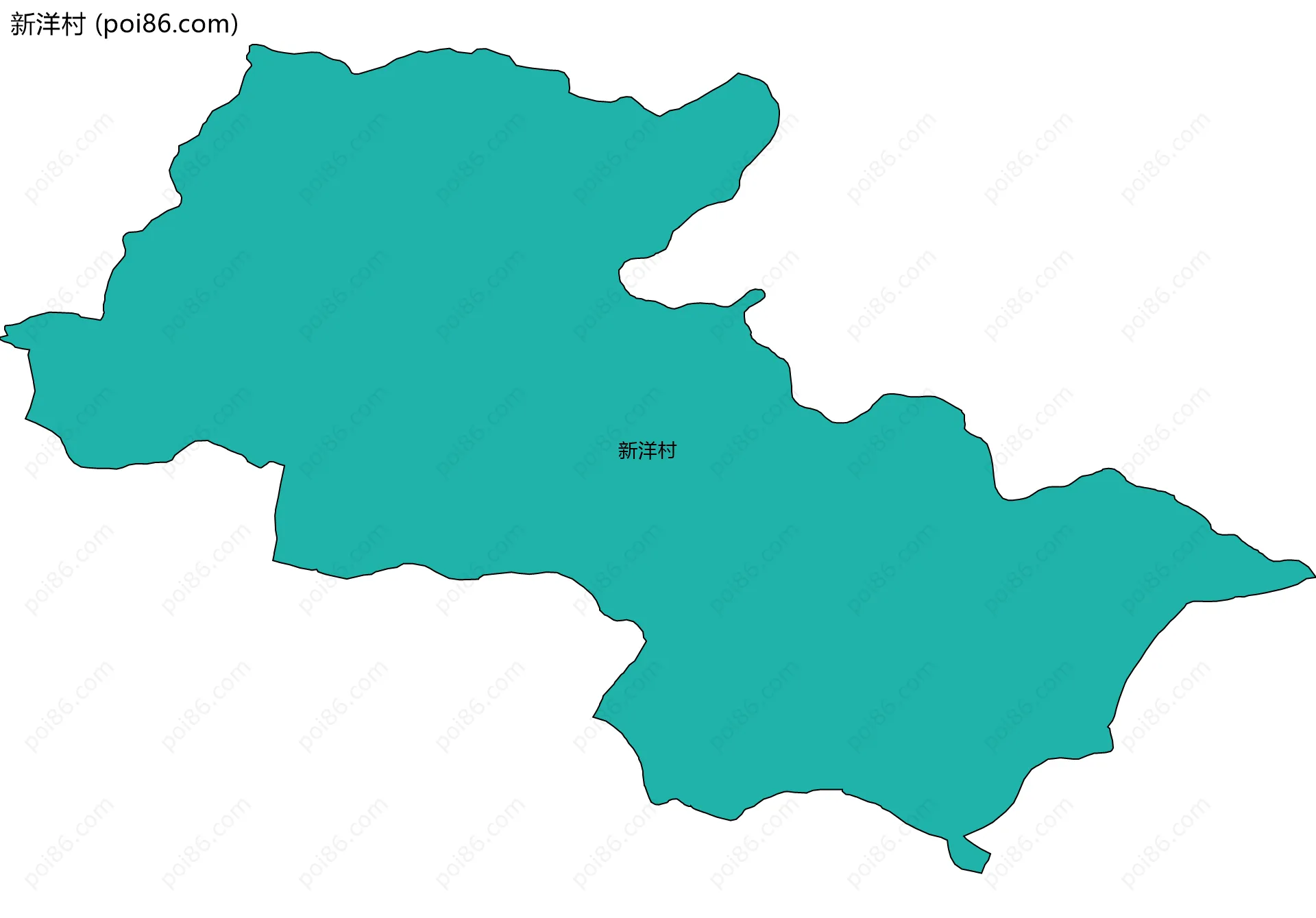 新洋村边界地图