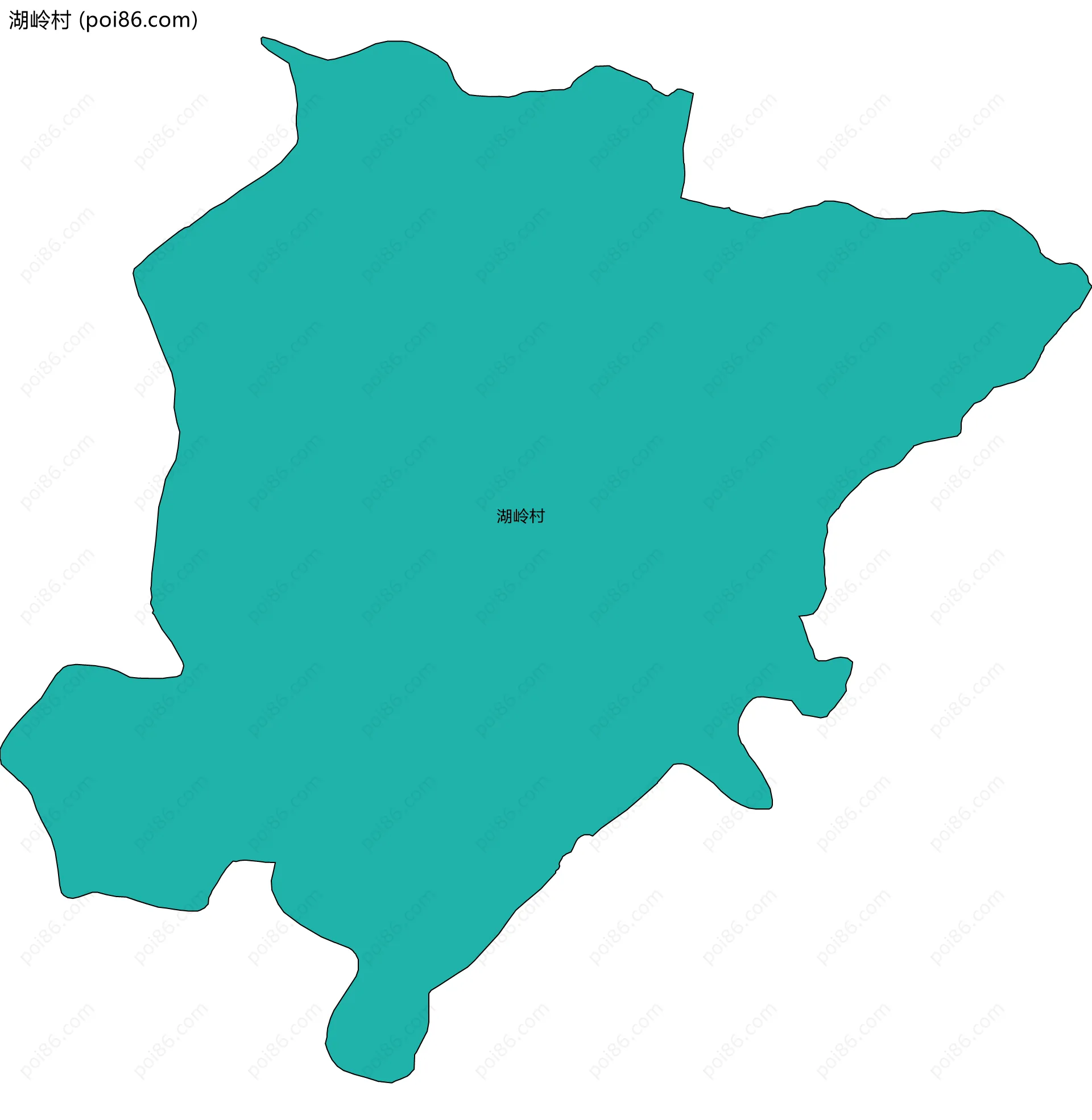 湖岭村边界地图
