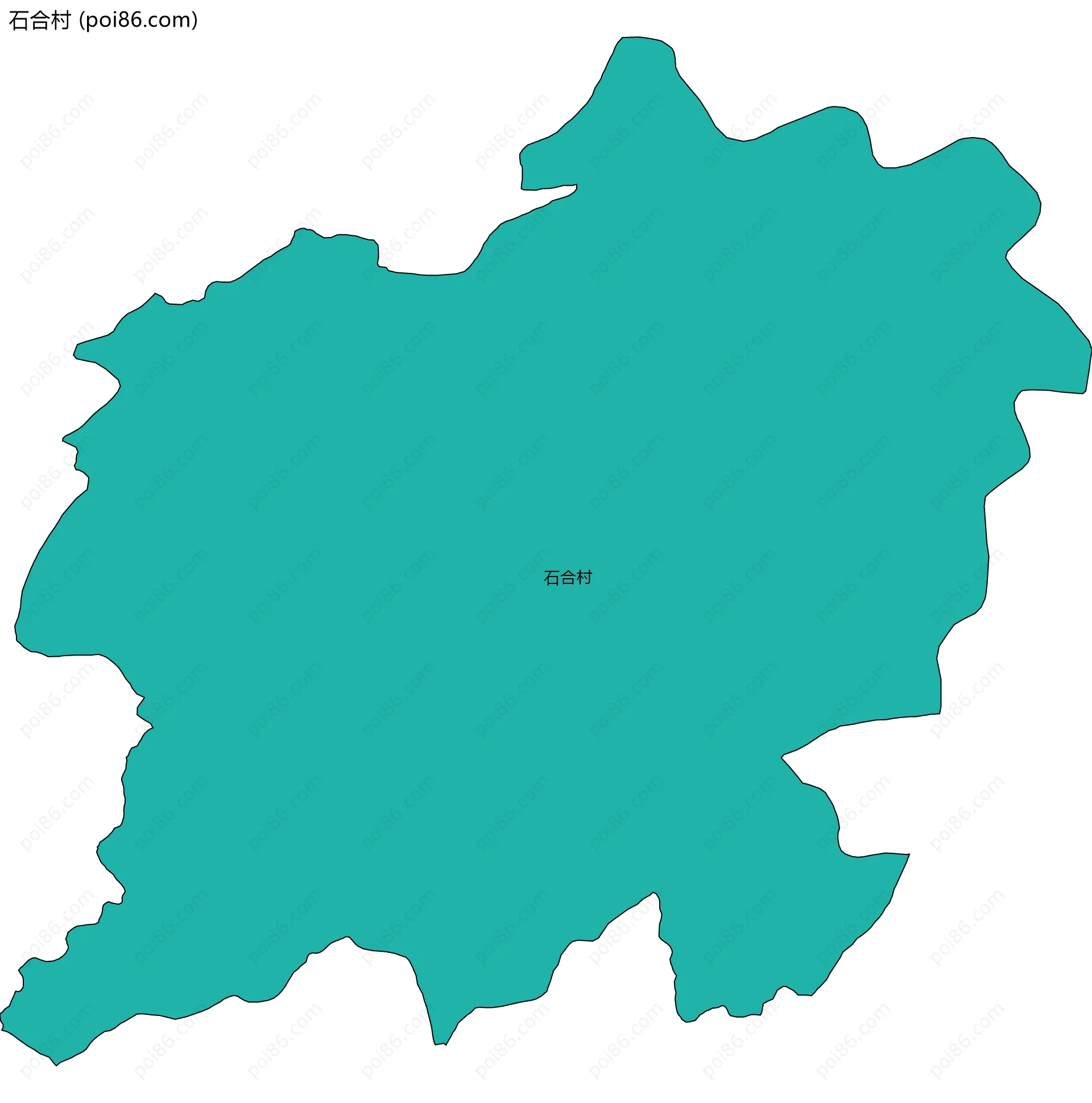 石合村边界地图