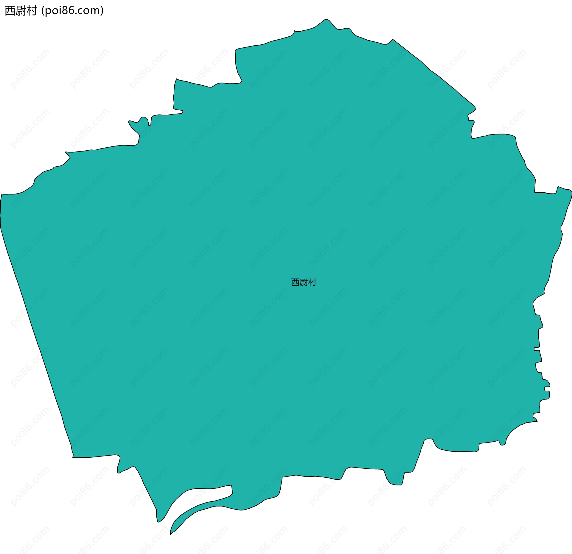 西尉村边界地图