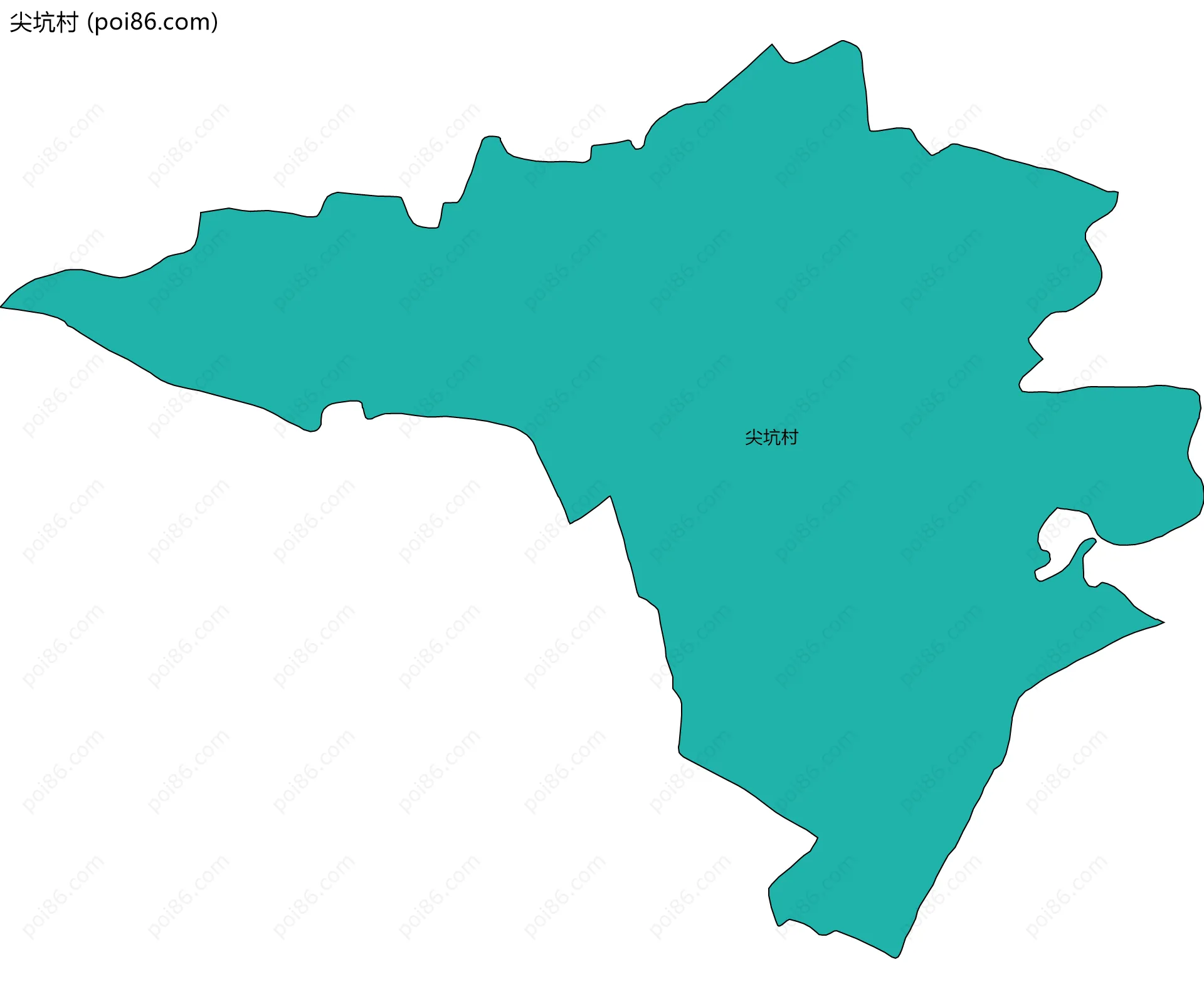 尖坑村边界地图