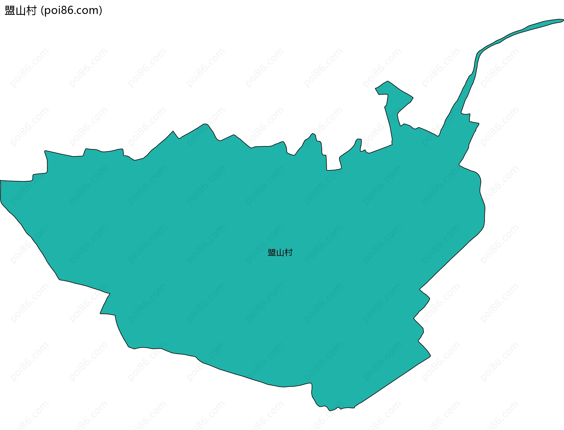 盟山村边界地图