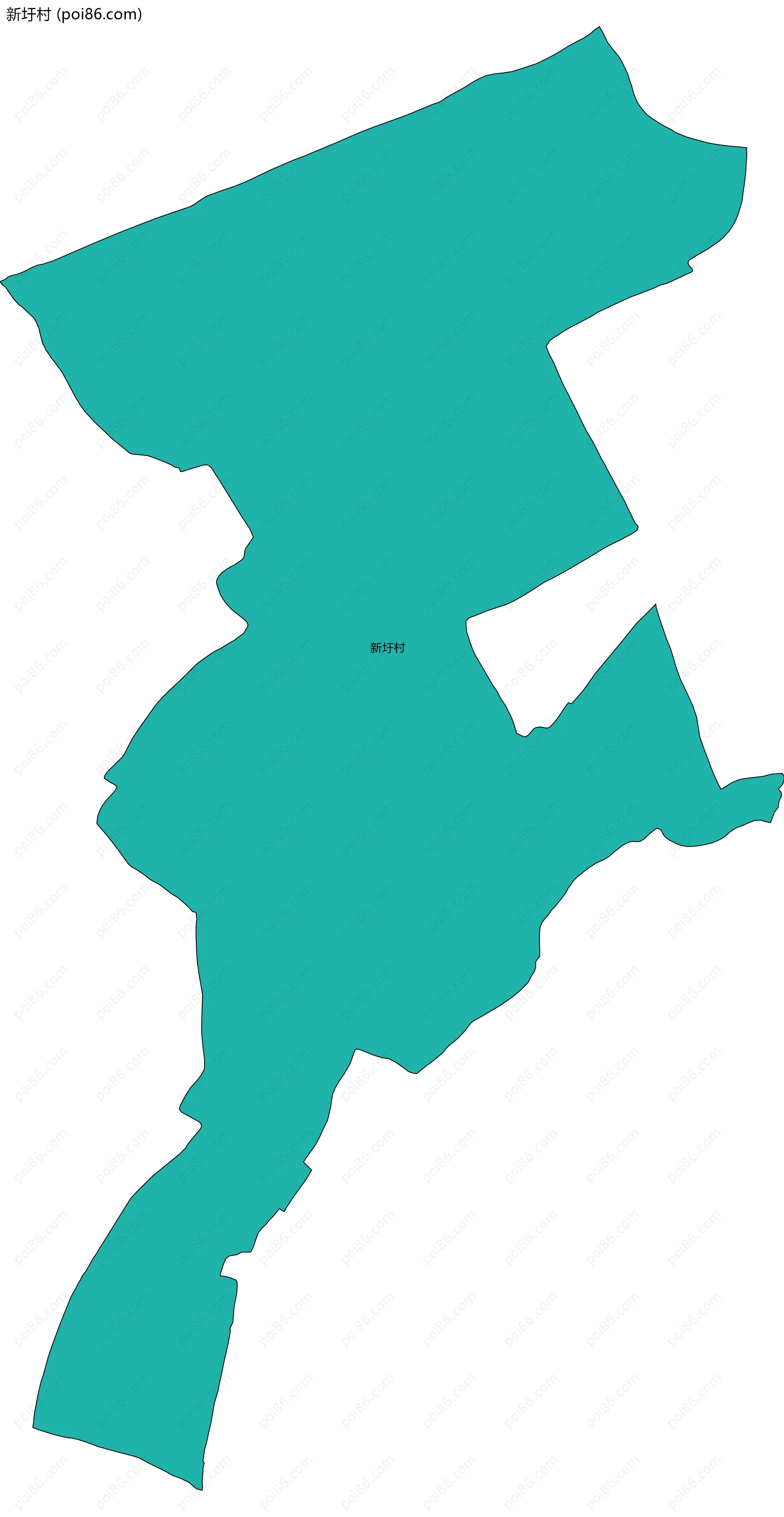 新圩村边界地图