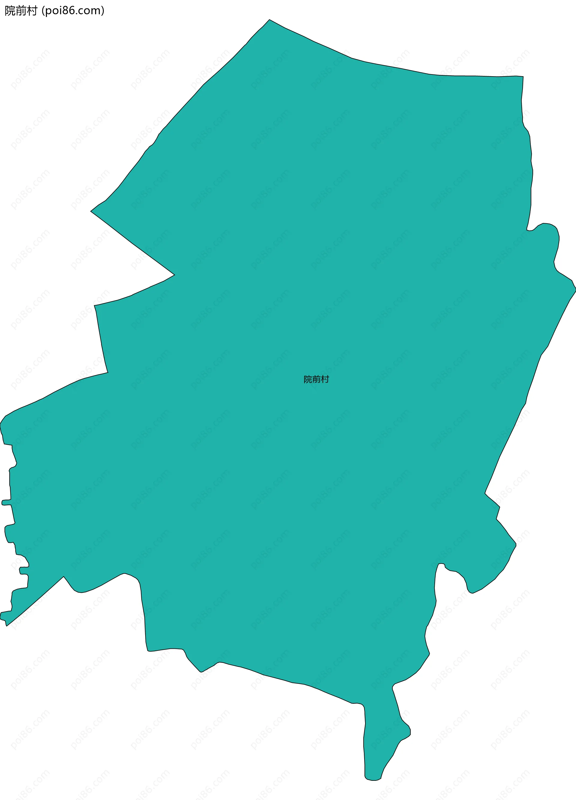 院前村边界地图
