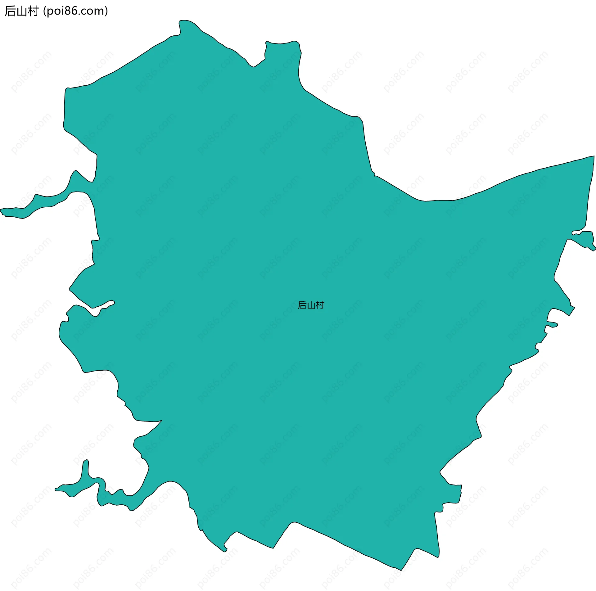 后山村边界地图