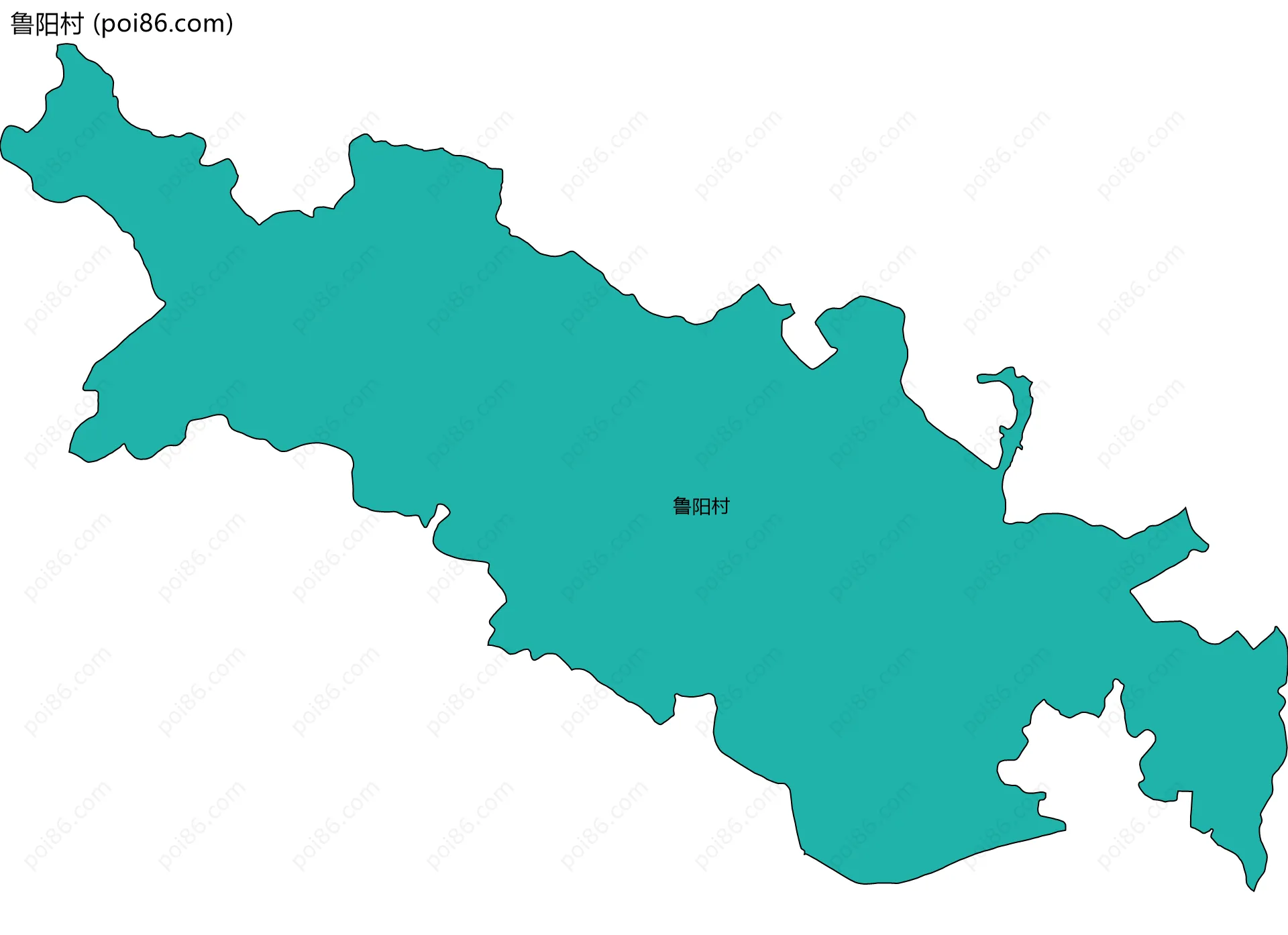 鲁阳村边界地图