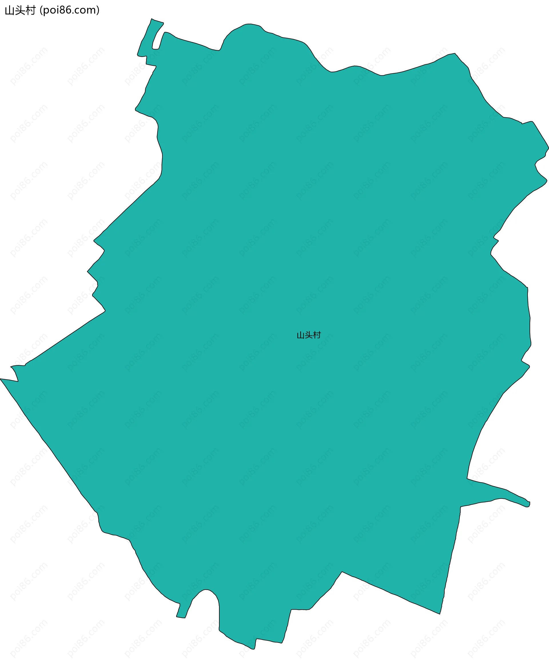 山头村边界地图