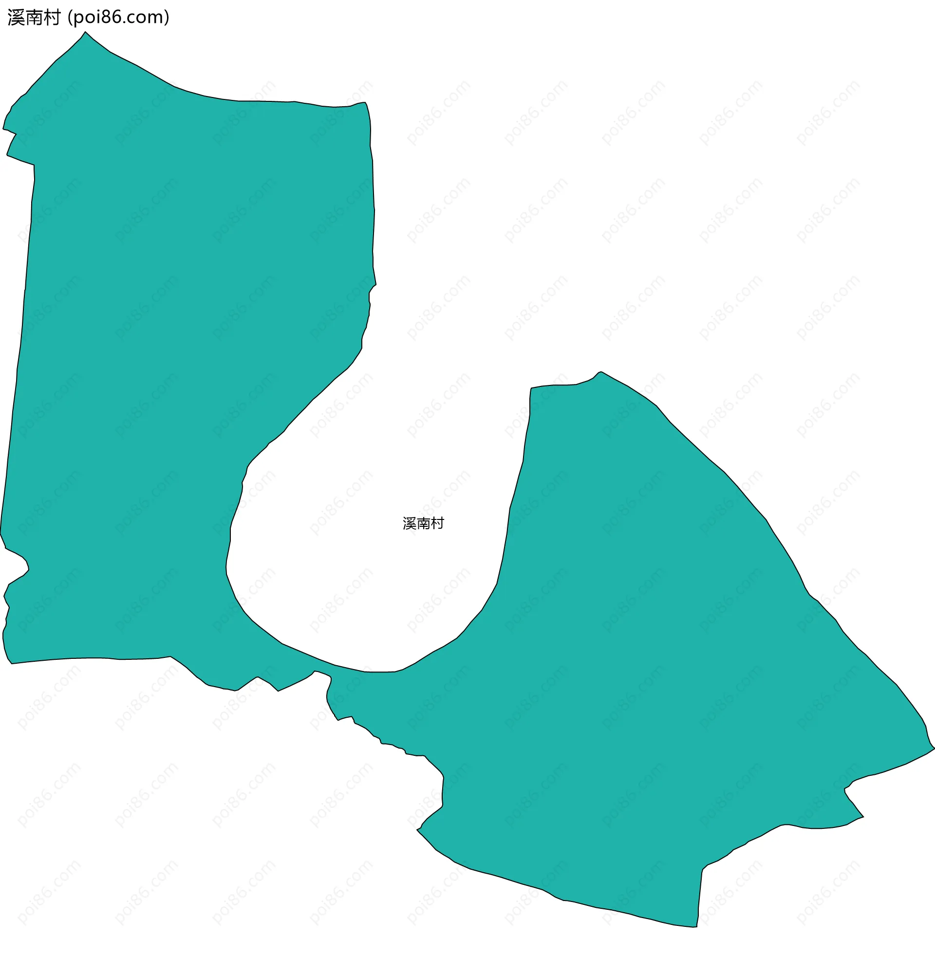 溪南村边界地图