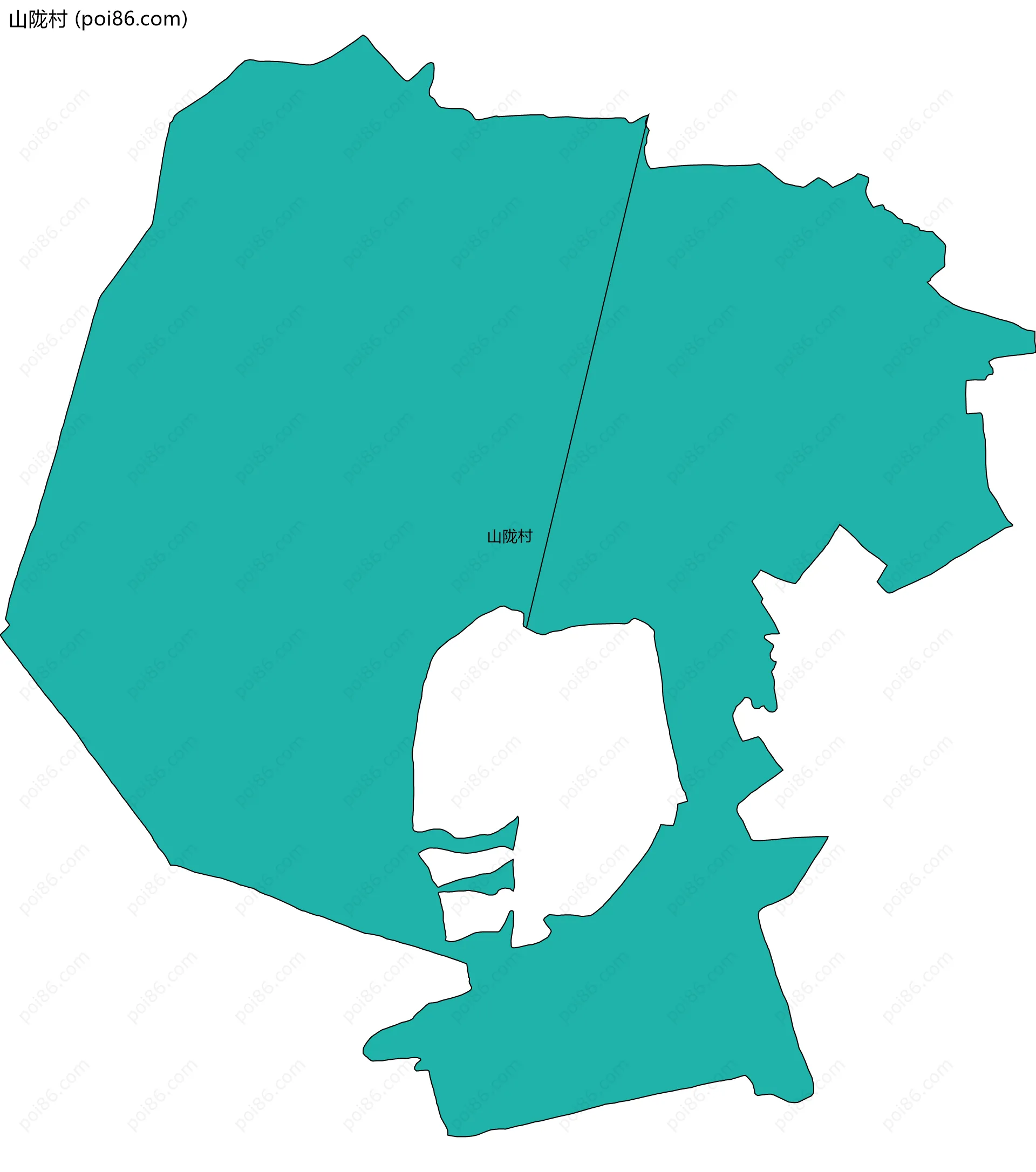 山陇村边界地图