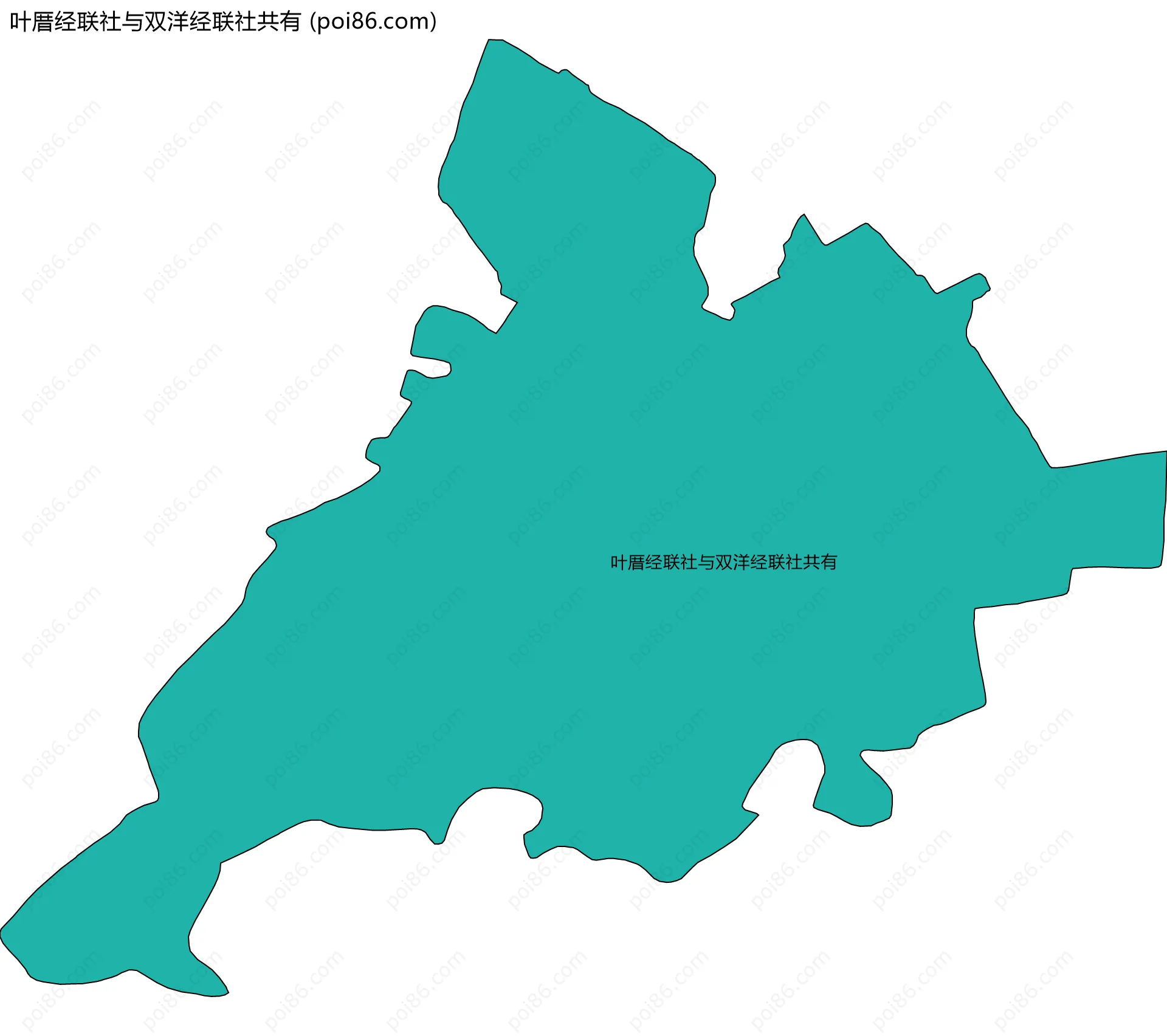 叶厝经联社与双洋经联社共有边界地图