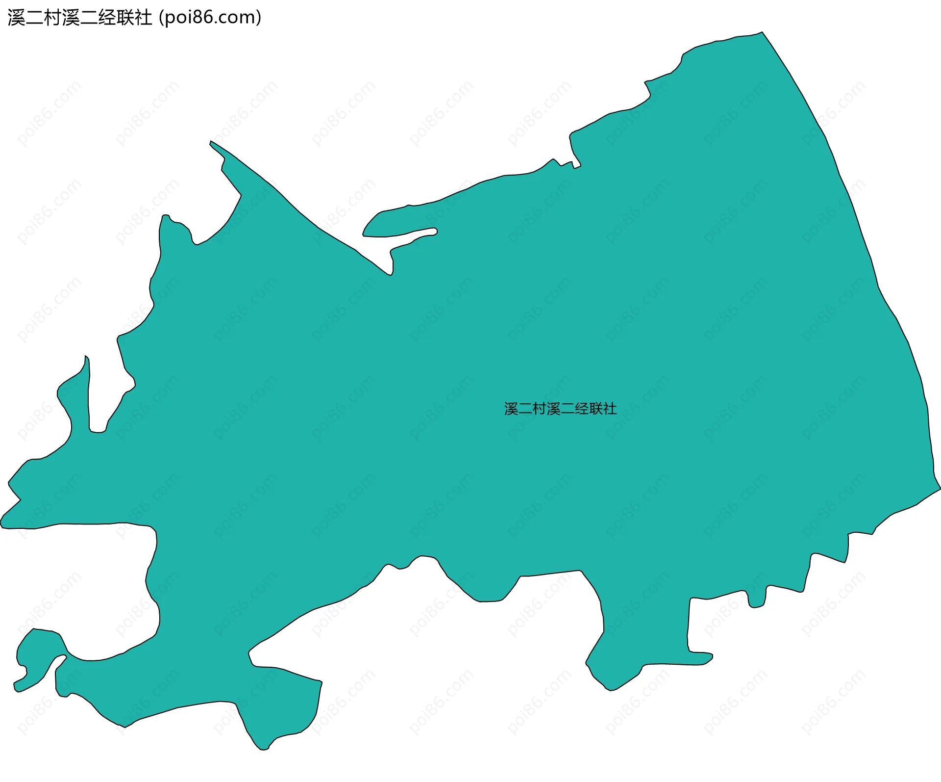 溪二村溪二经联社边界地图