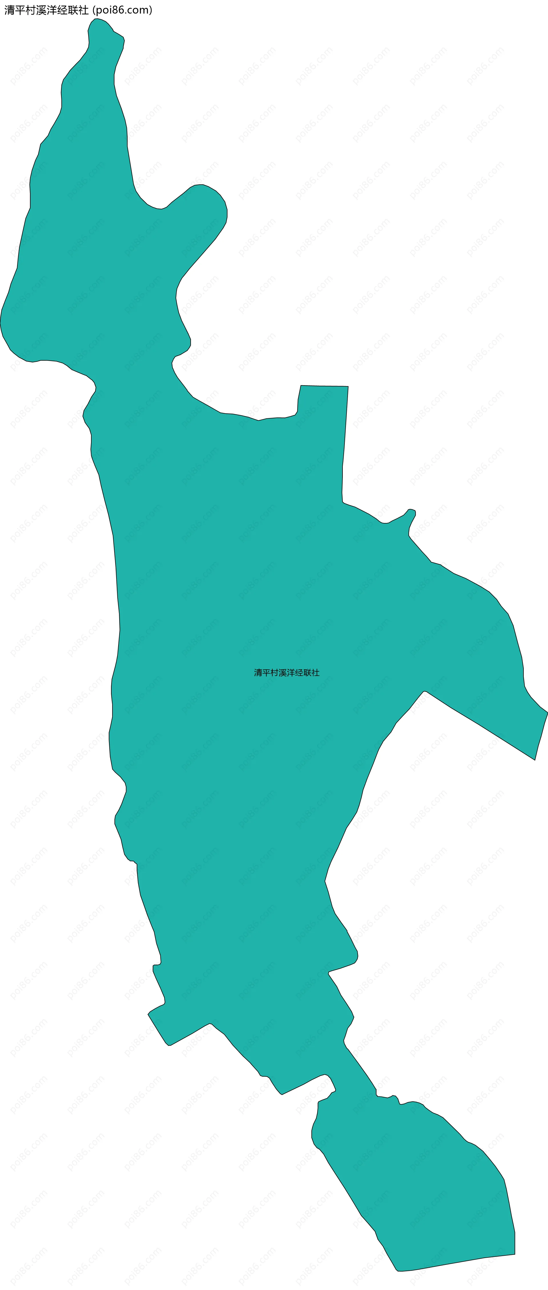 清平村溪洋经联社边界地图