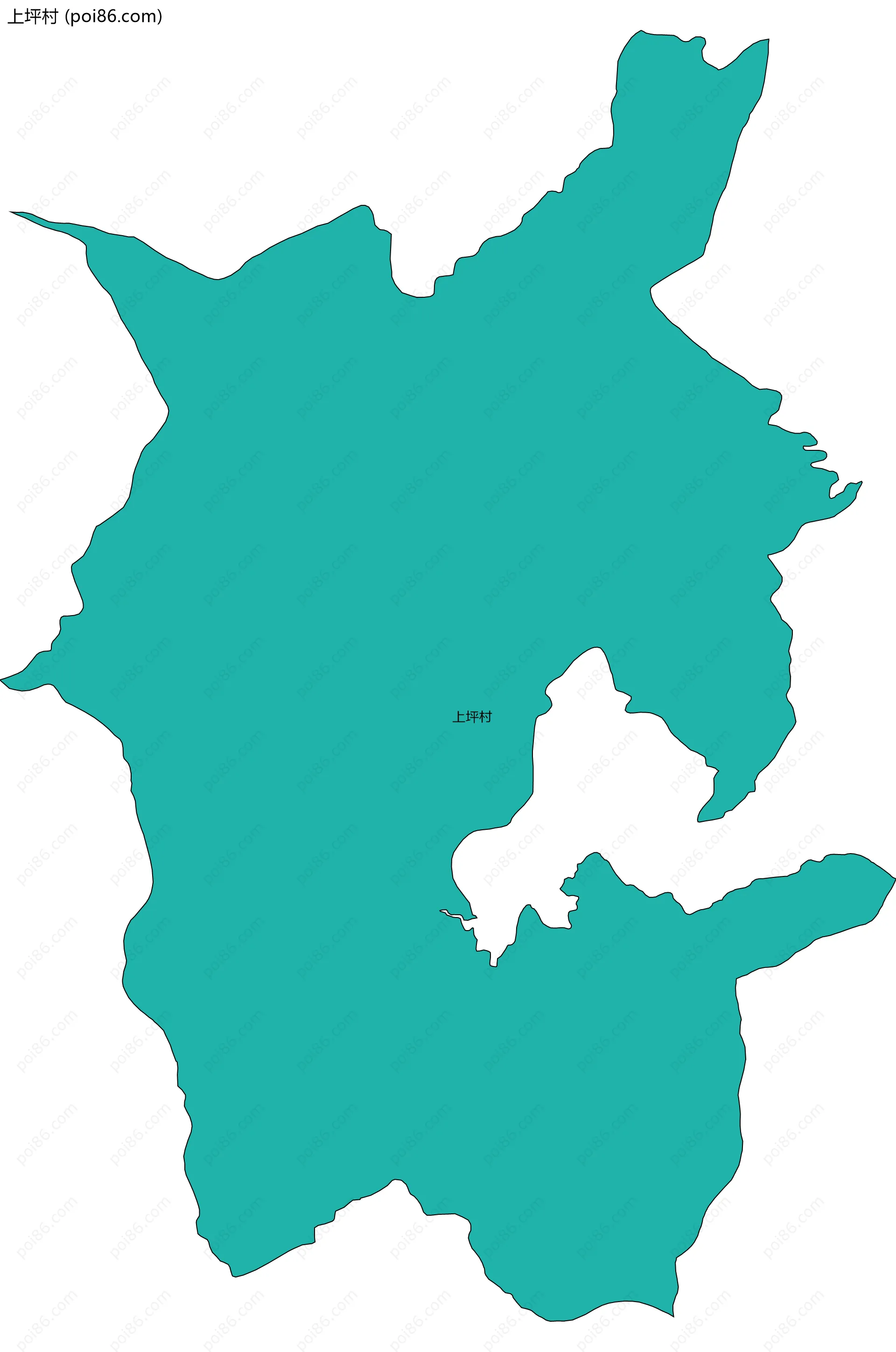 上坪村边界地图