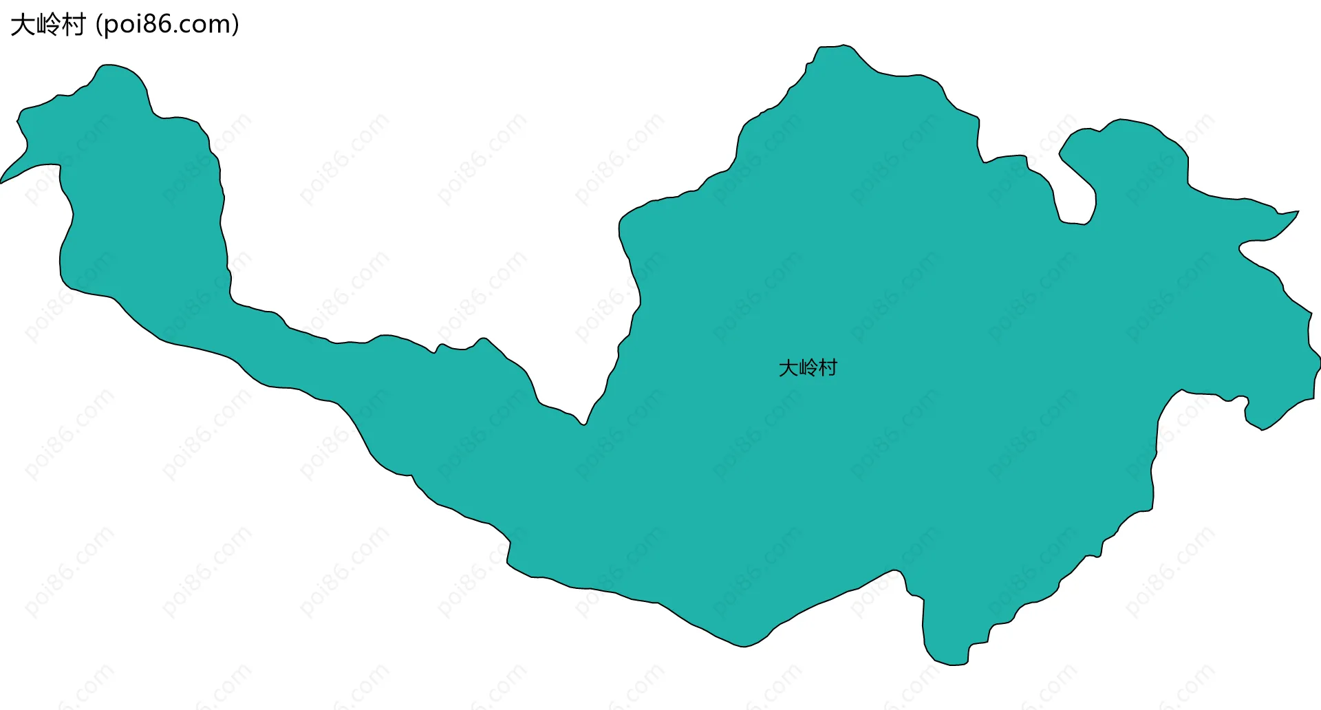 大岭村边界地图