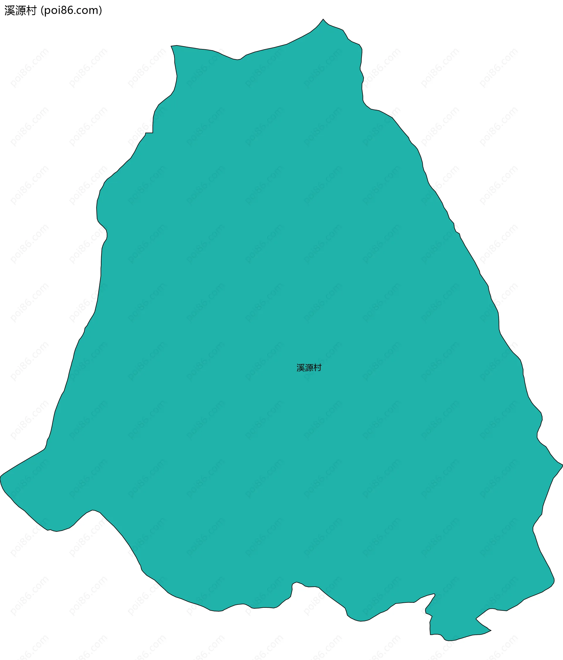 溪源村边界地图