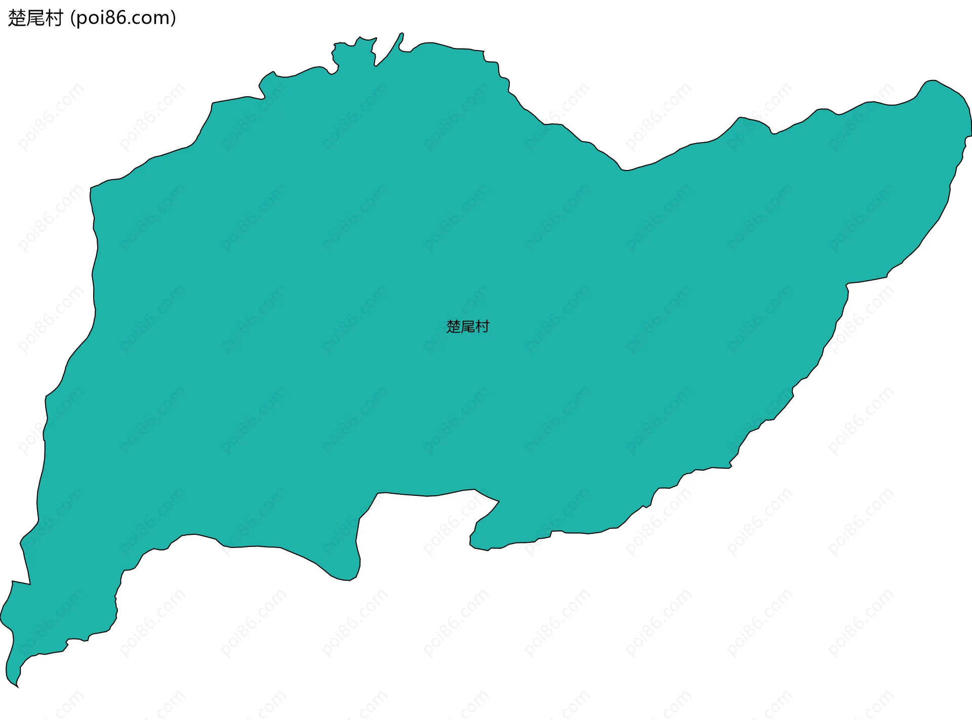 楚尾村边界地图