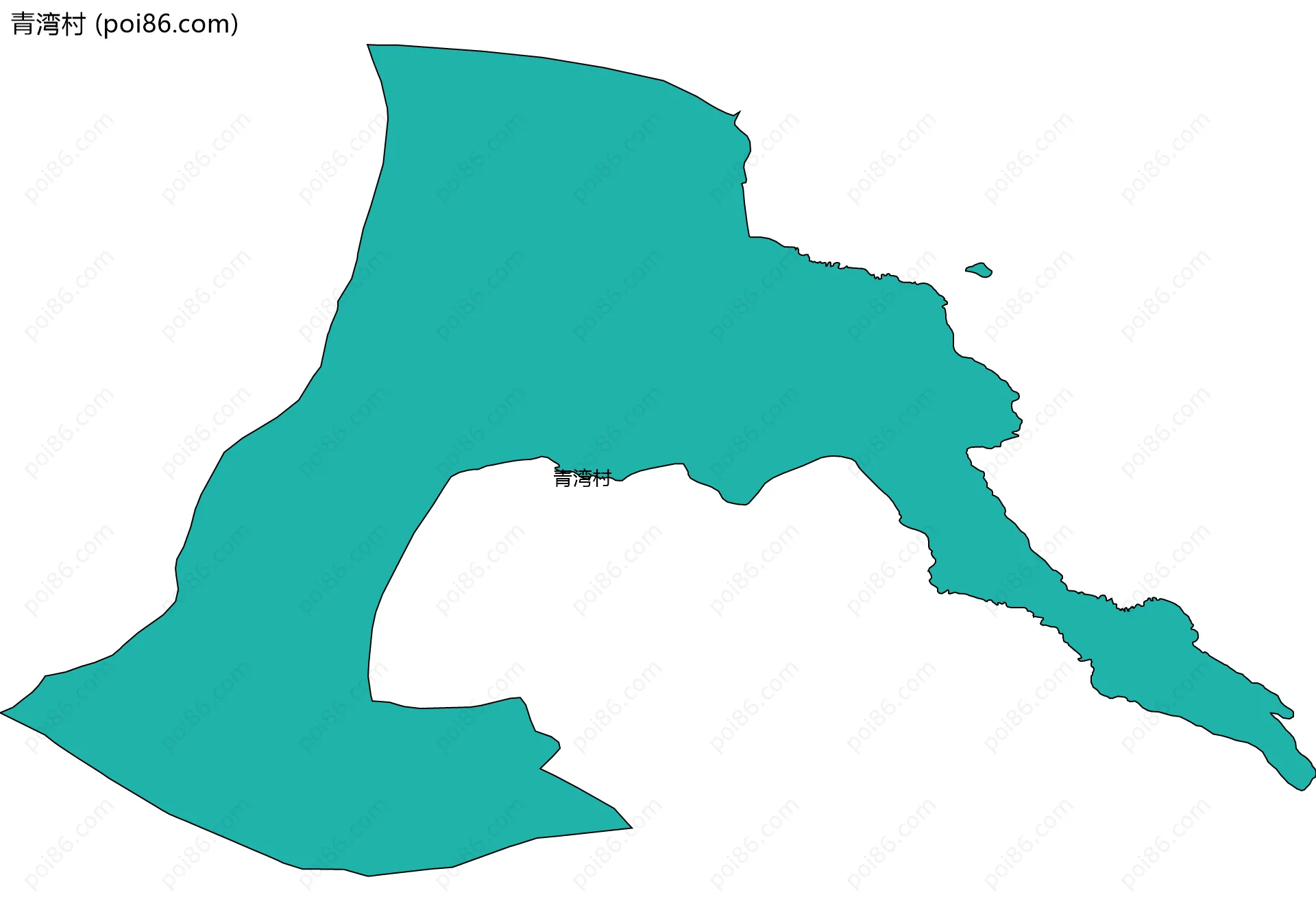 青湾村边界地图