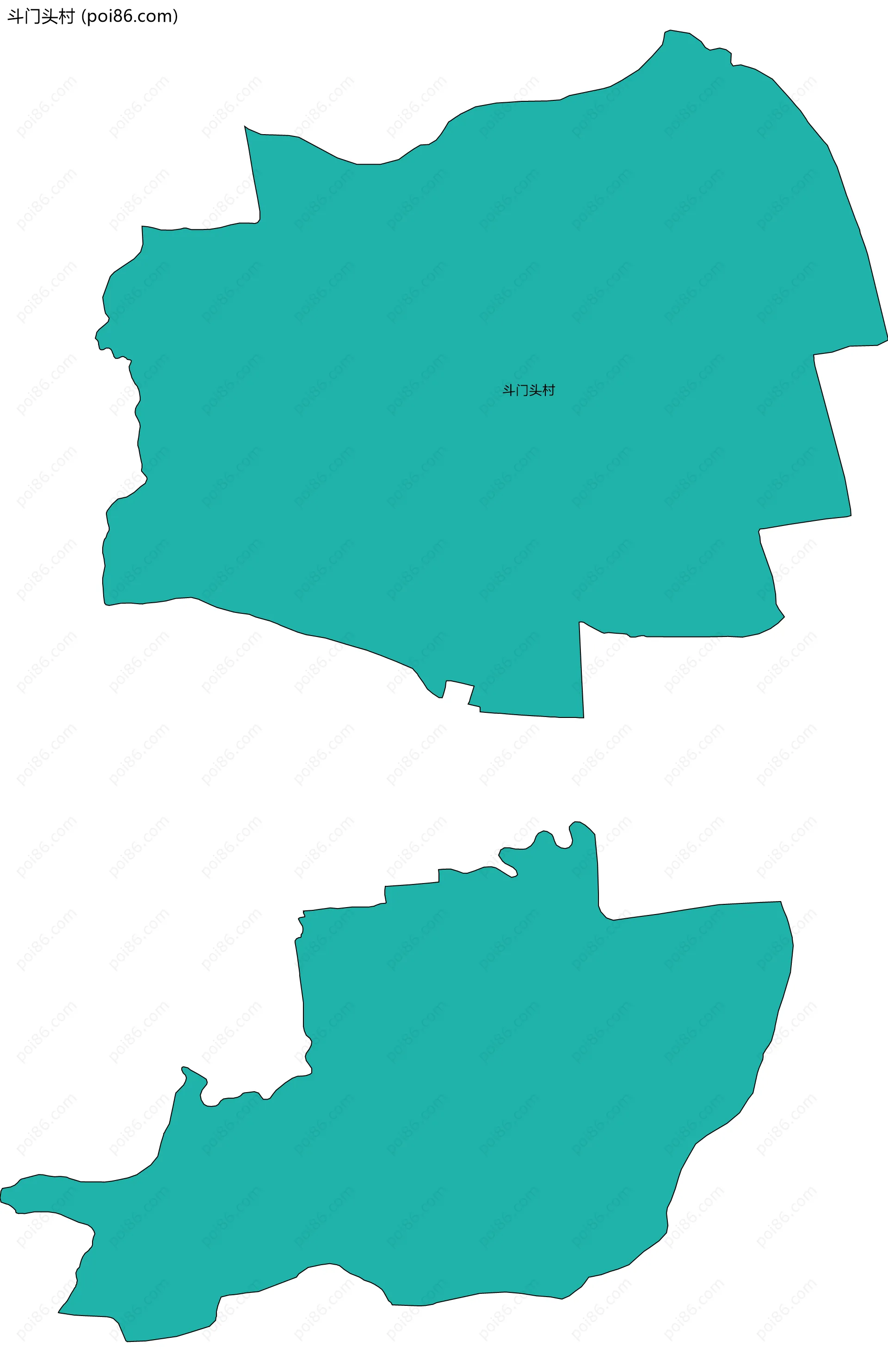 斗门头村边界地图