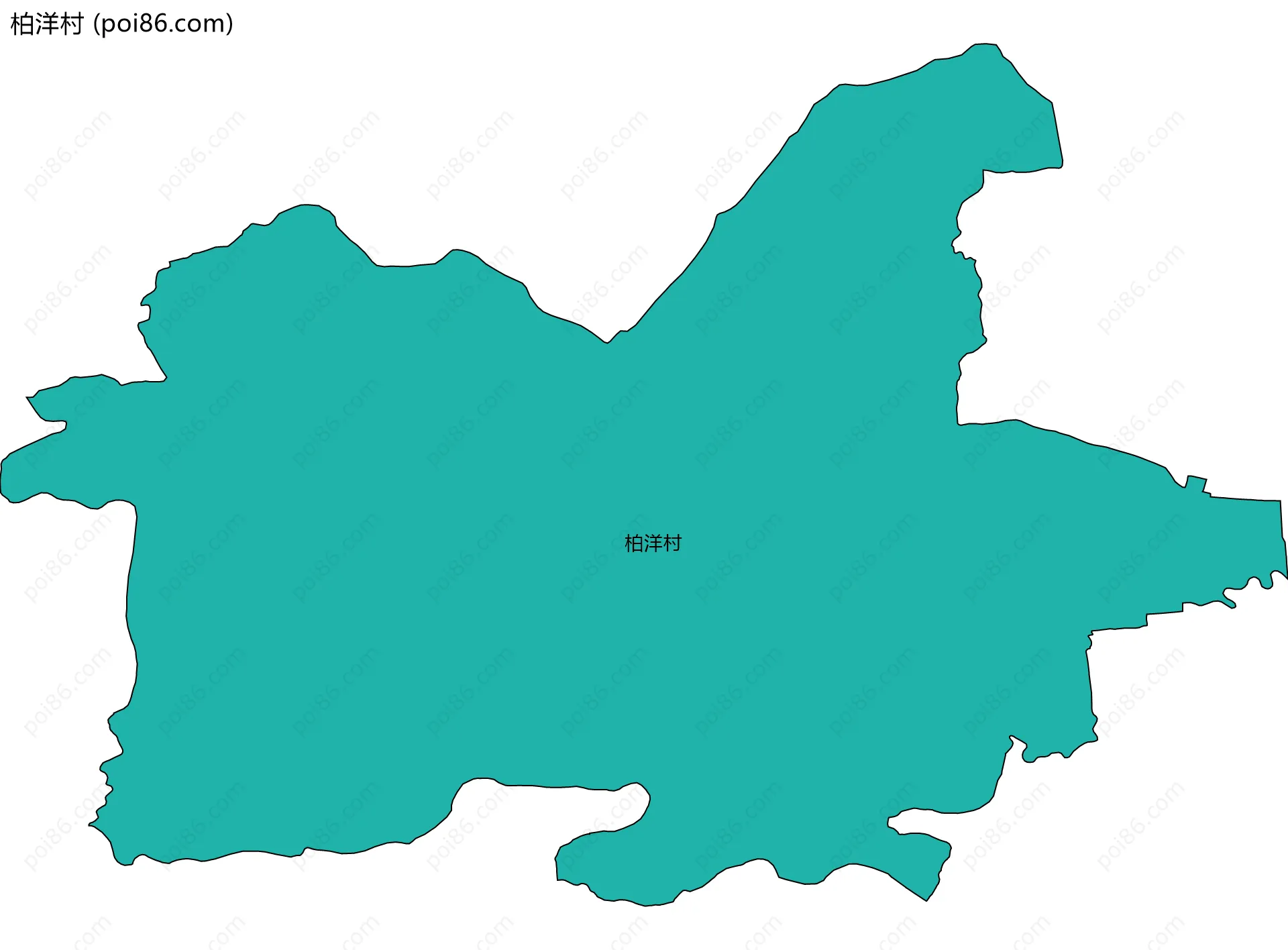 柏洋村边界地图