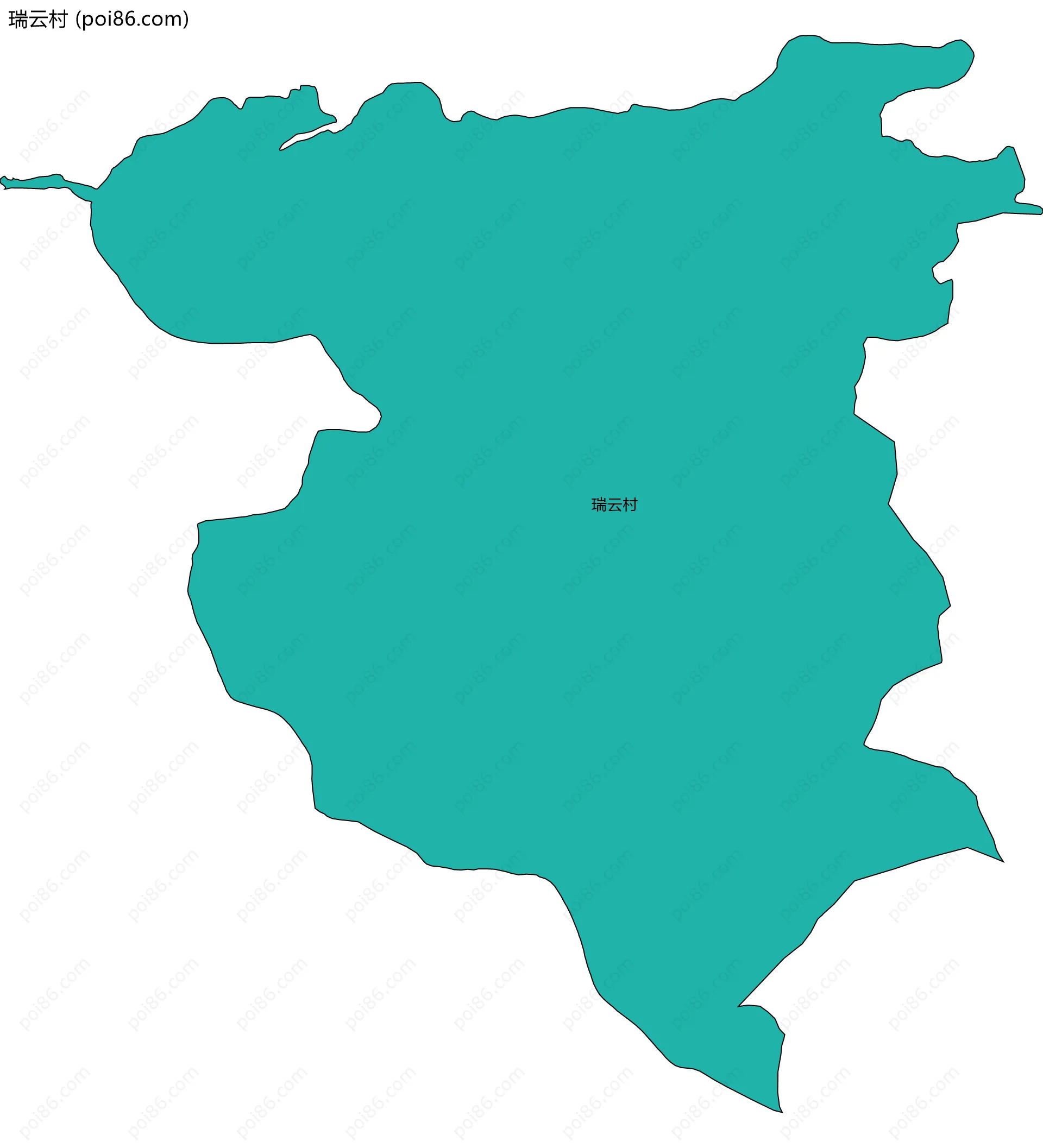 瑞云村边界地图