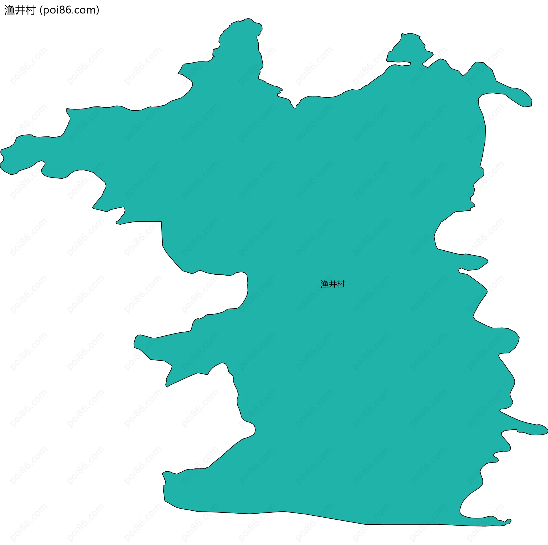 渔井村边界地图