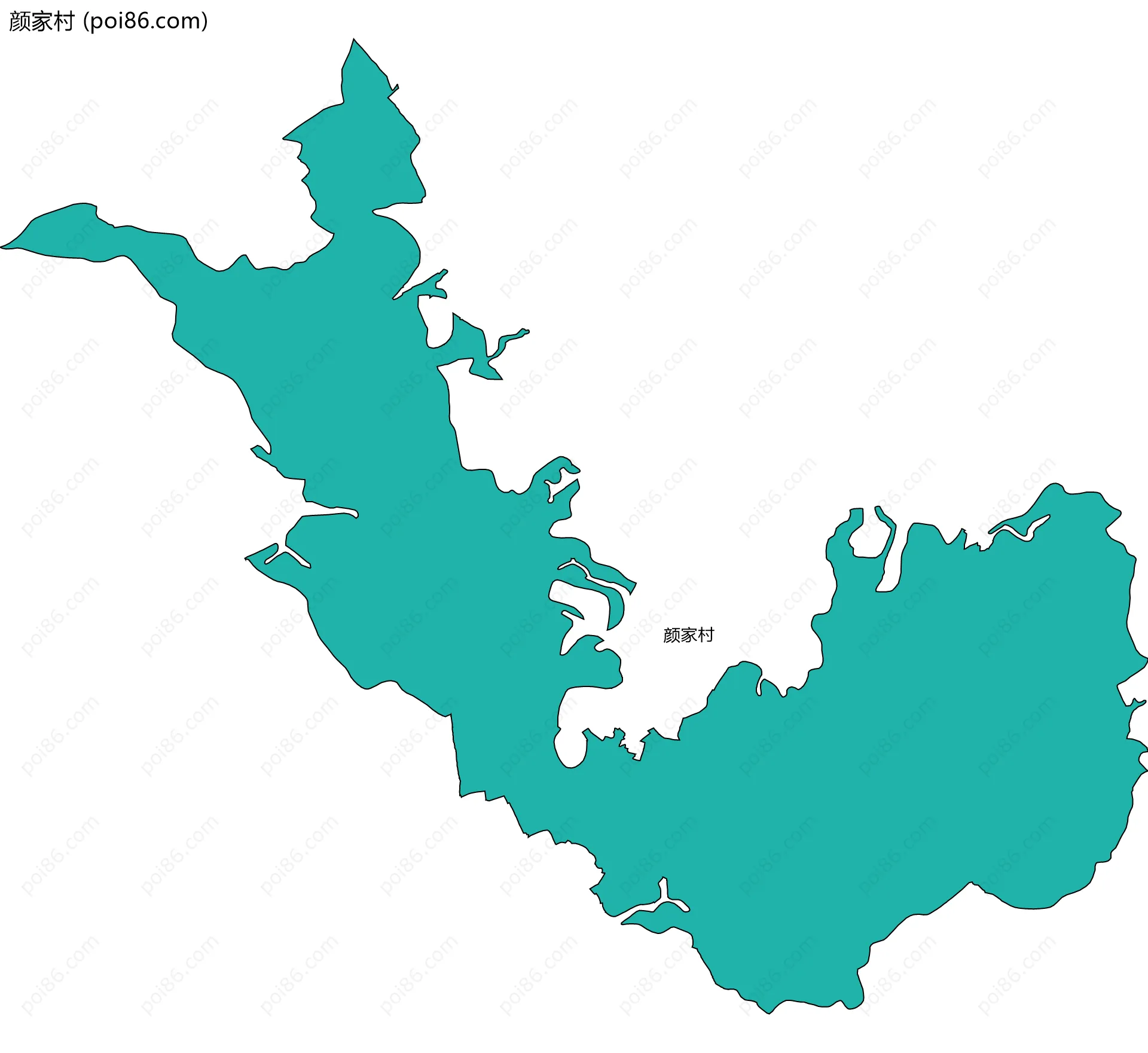 颜家村边界地图